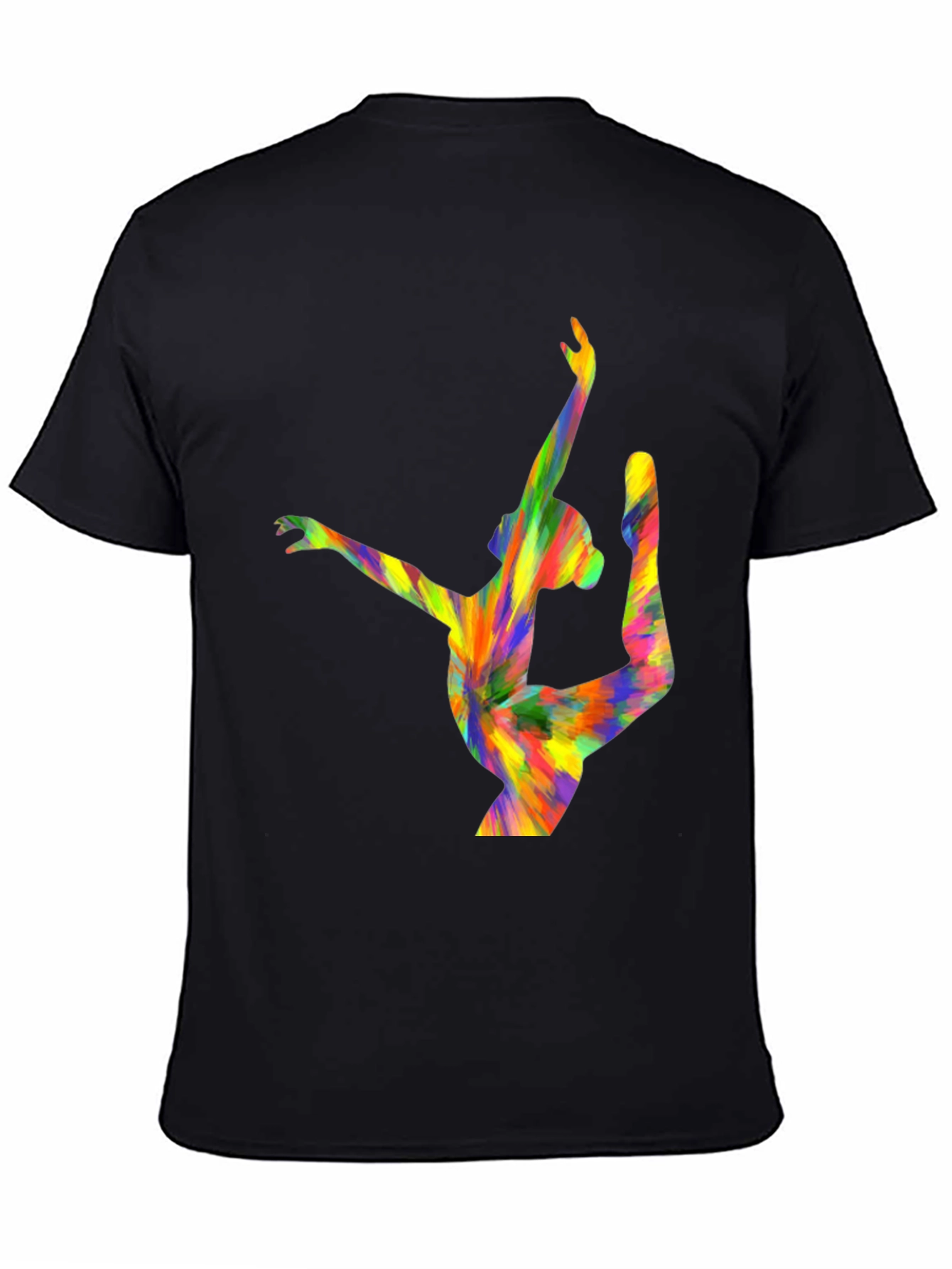 Vibrant Abstract Gymnast Graphic T-Shirt