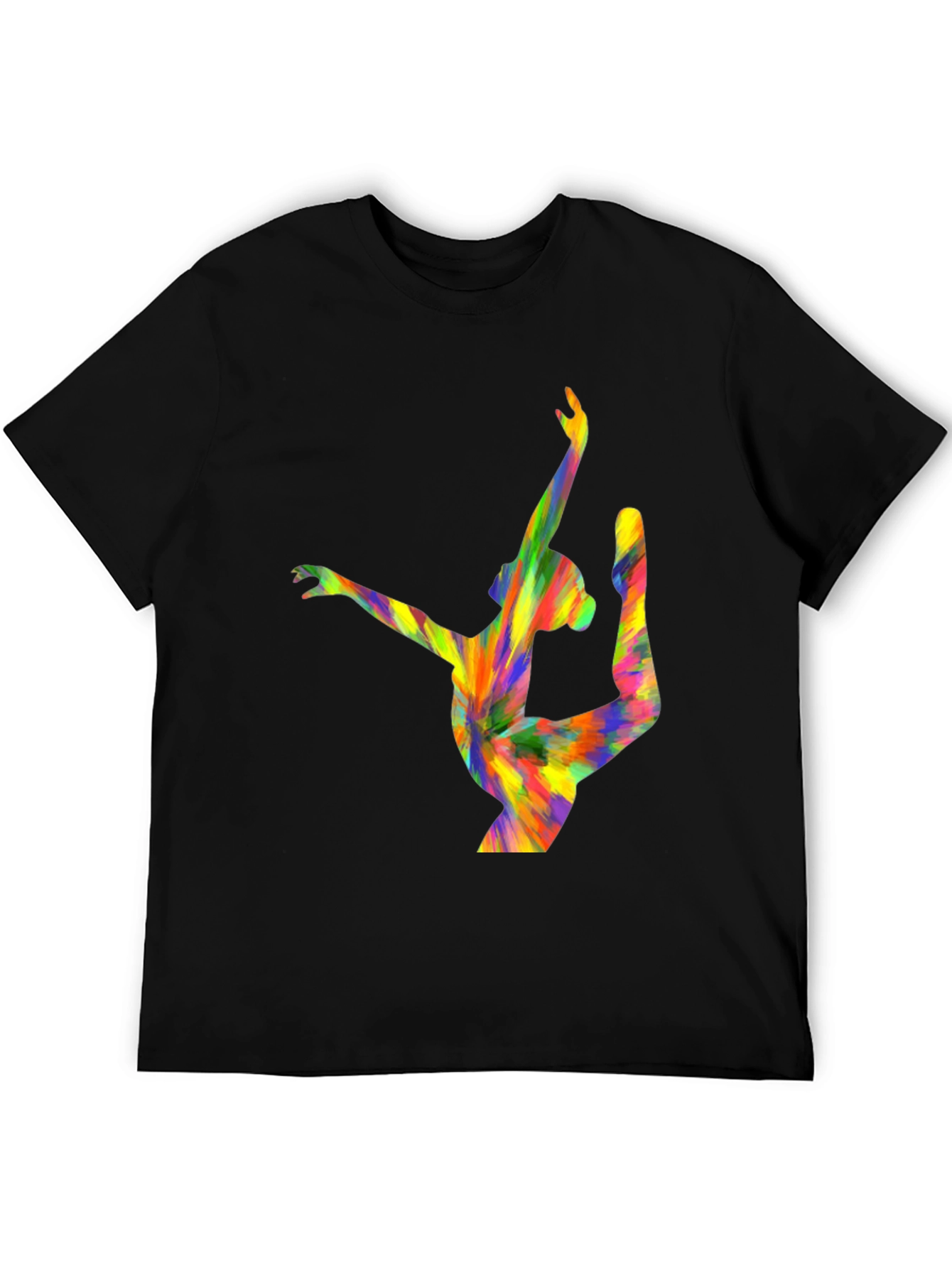 Vibrant Abstract Gymnast Graphic T-Shirt