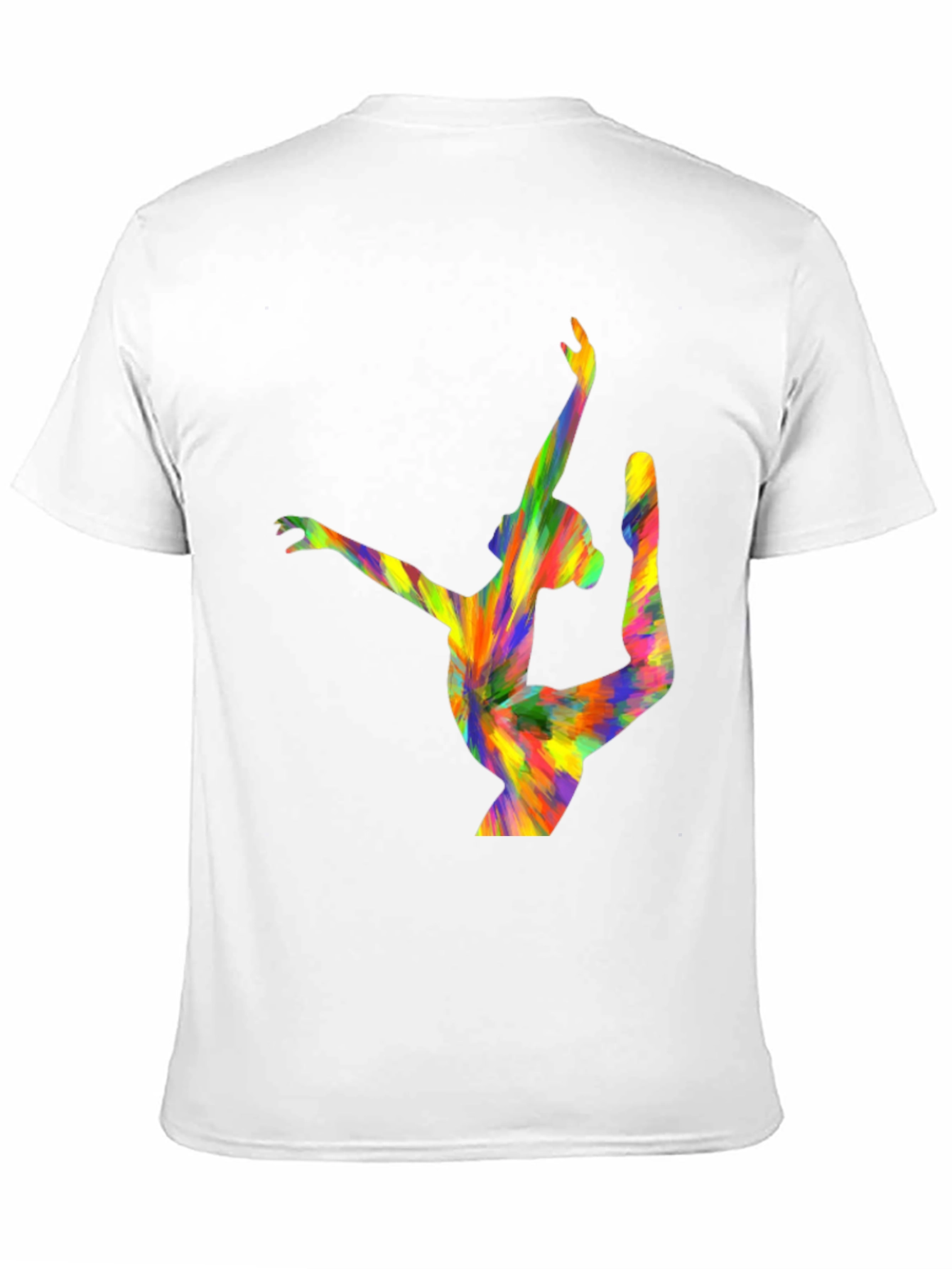 Vibrant Abstract Gymnast Graphic T-Shirt