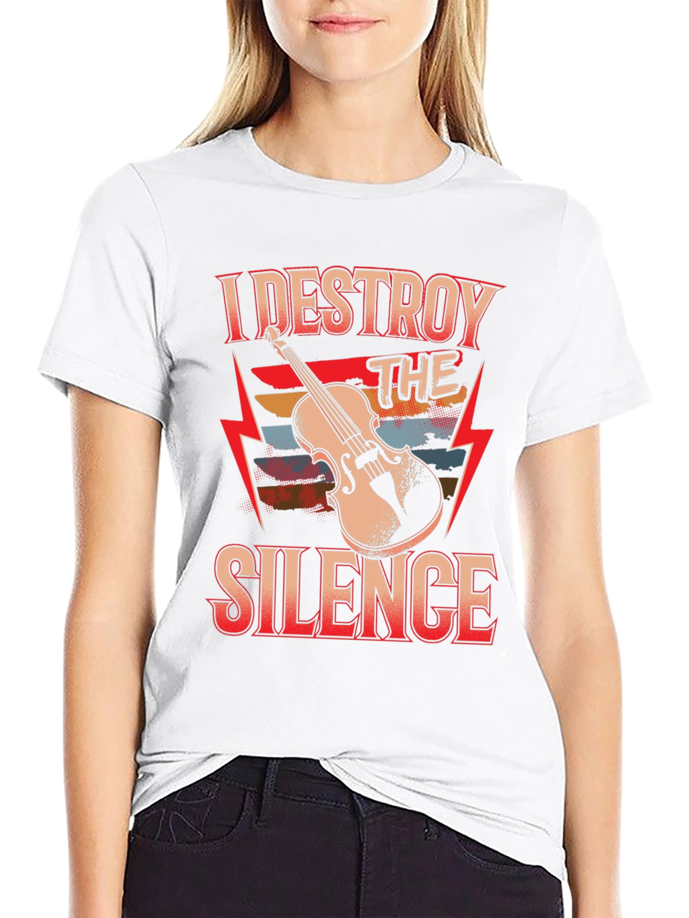 I Destroy The Silence Violin T-Shirt