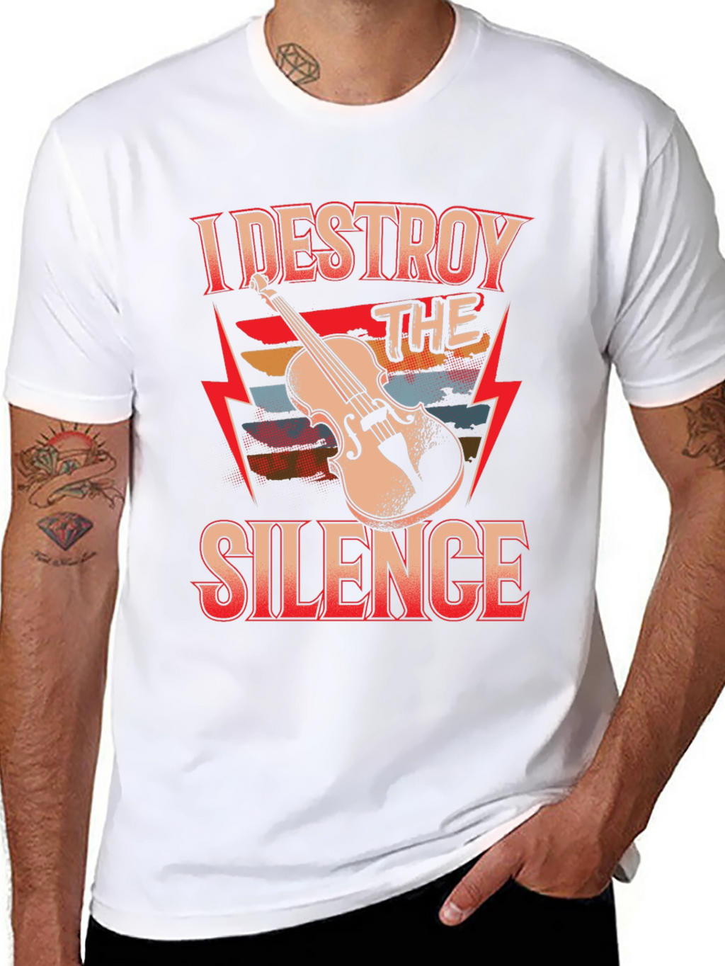 I Destroy The Silence Violin T-Shirt