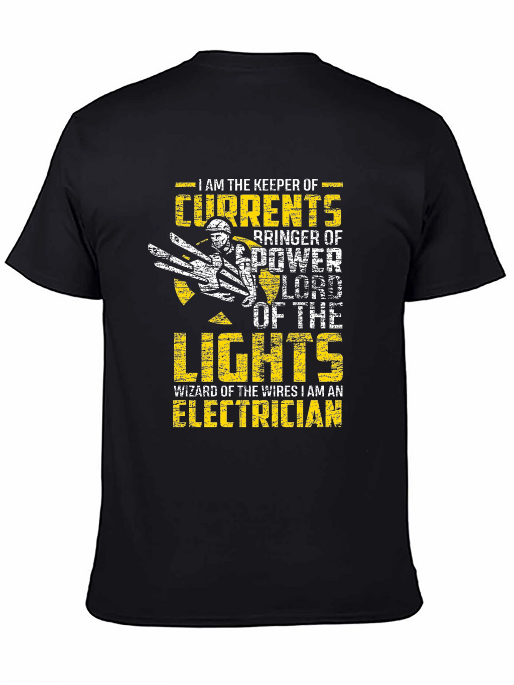 Electrician T-Shirt: Keeper of Currents Lord of Lights