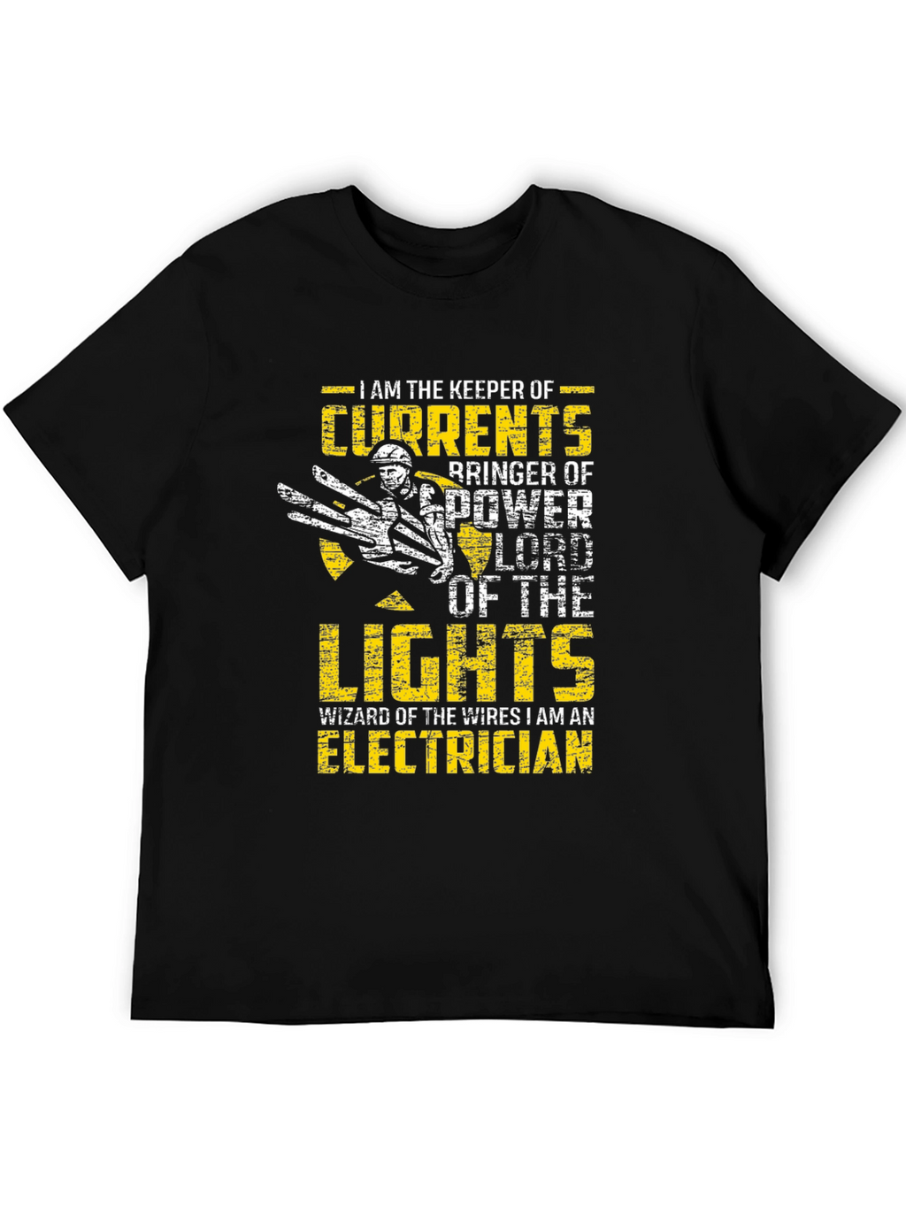 Electrician T-Shirt: Keeper of Currents Lord of Lights