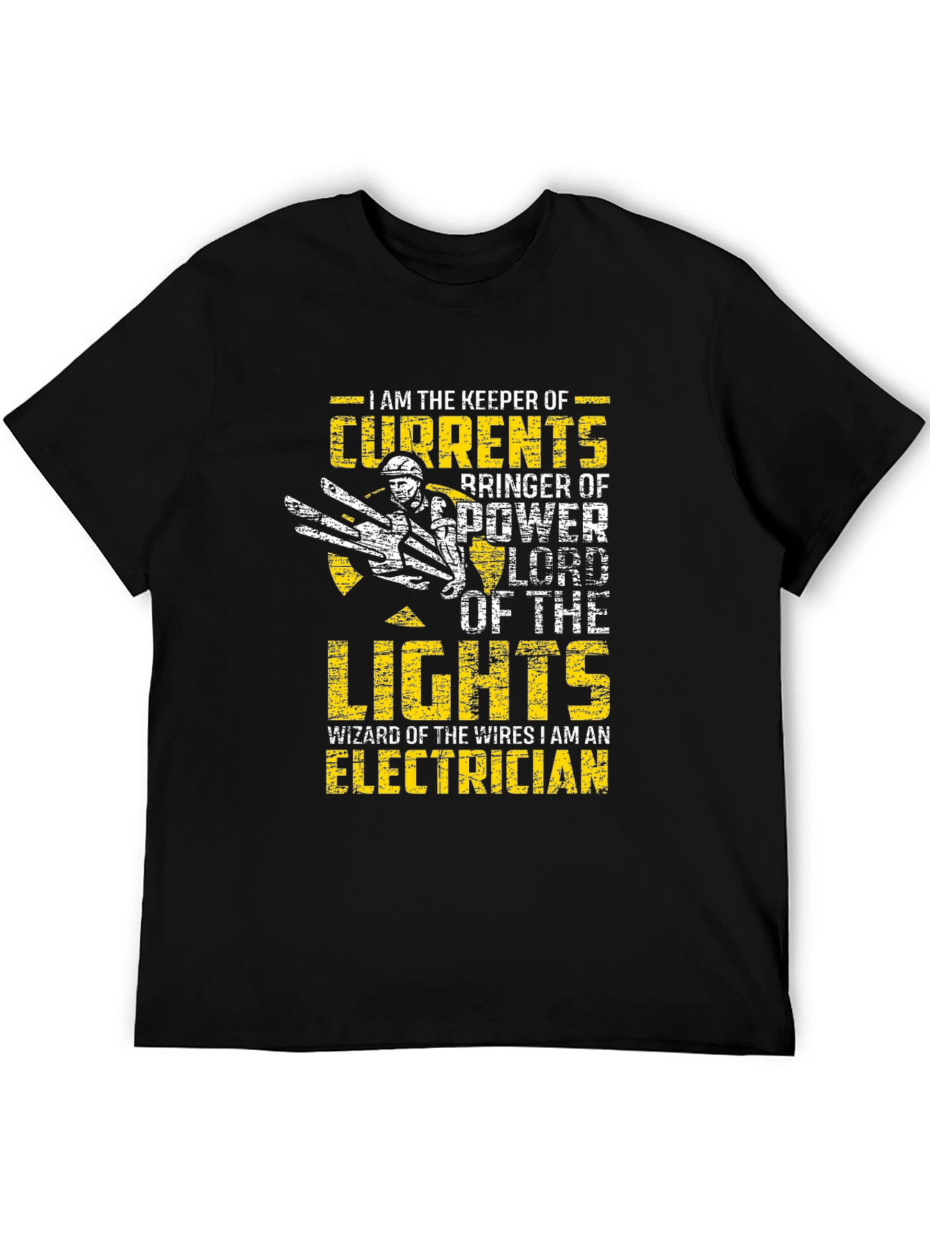 Electrician T-Shirt: Keeper of Currents Lord of Lights