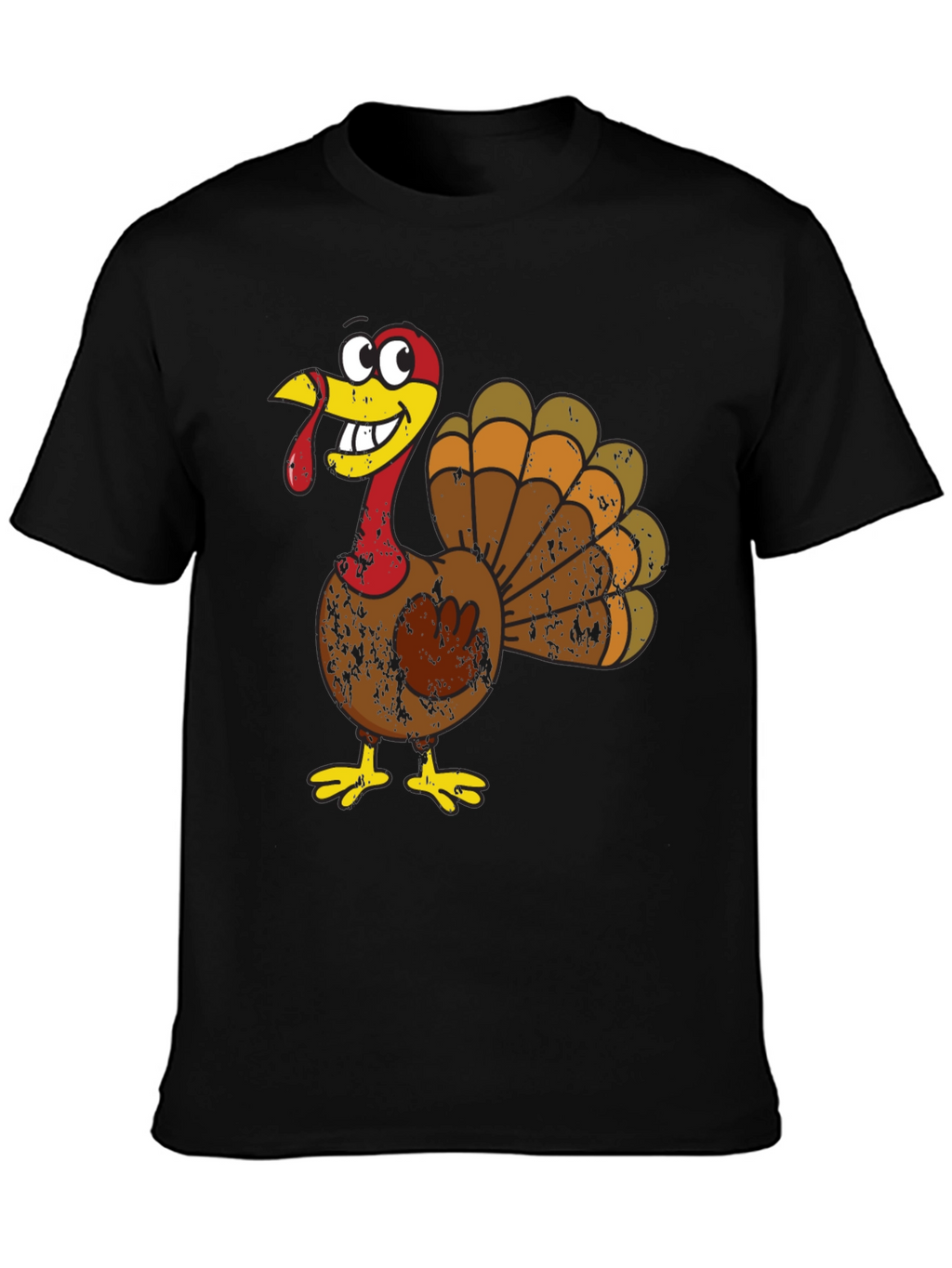 Thanksgiving Turkey Graphic Tee - Funny Cartoon Bird Shirt