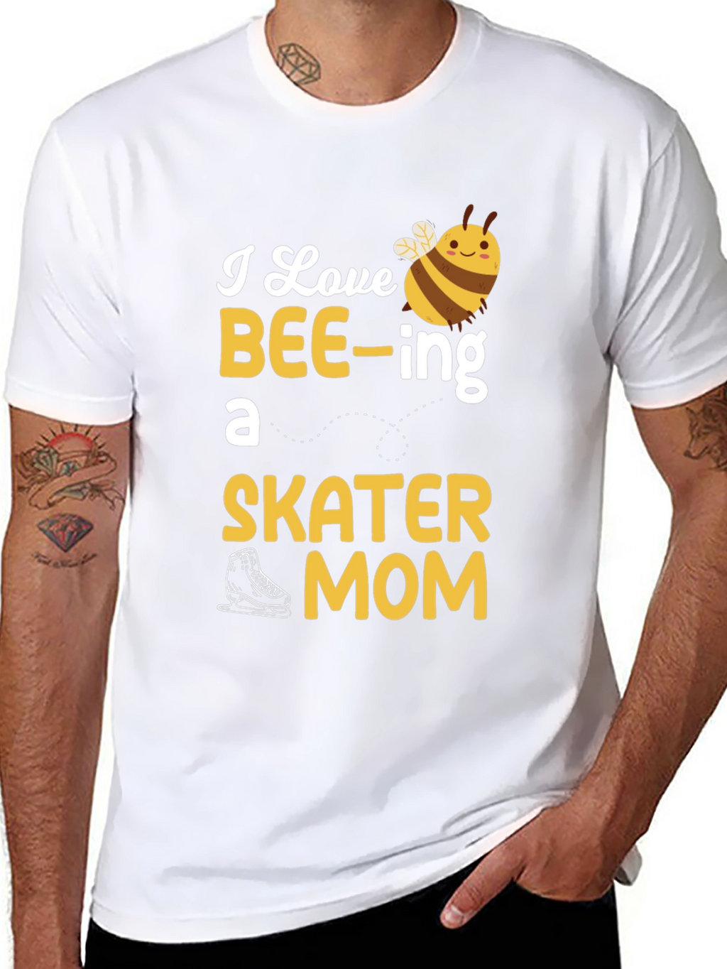 I Love BEE-ing a Skater Mom Graphic T-Shirt