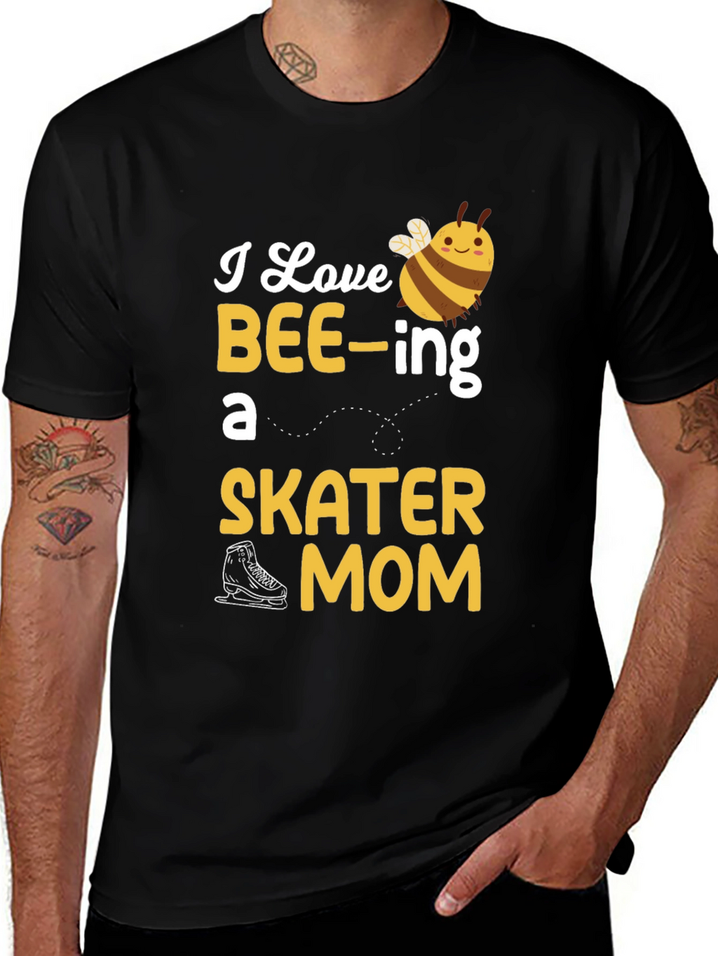 I Love BEE-ing a Skater Mom Graphic T-Shirt
