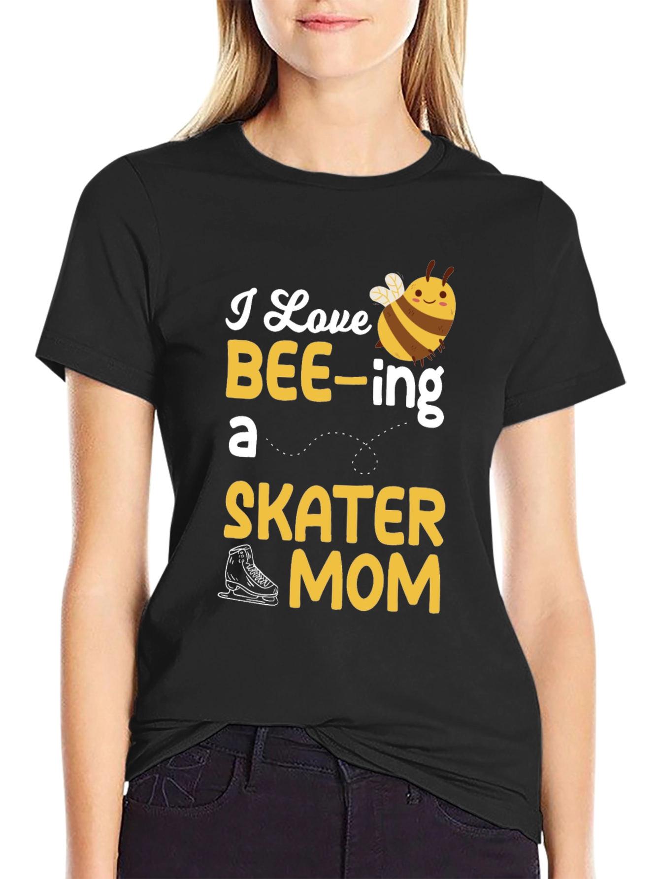 I Love BEE-ing a Skater Mom Graphic T-Shirt