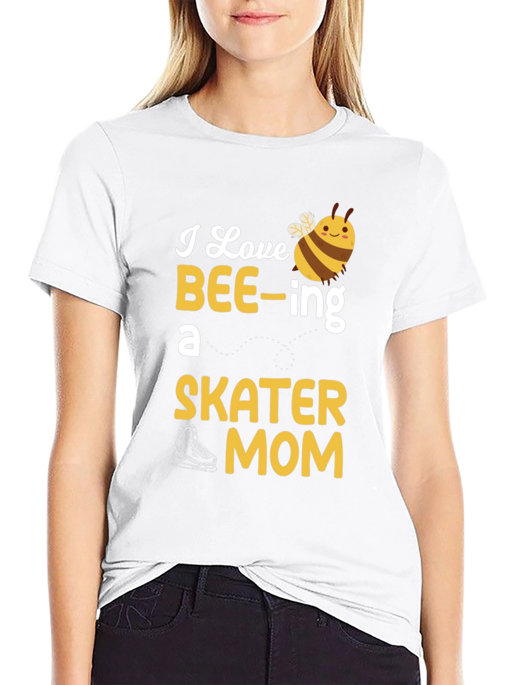 I Love BEE-ing a Skater Mom Graphic T-Shirt