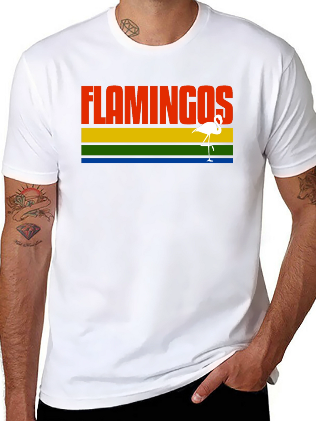 Flamingos Graphic Tee - Retro Style