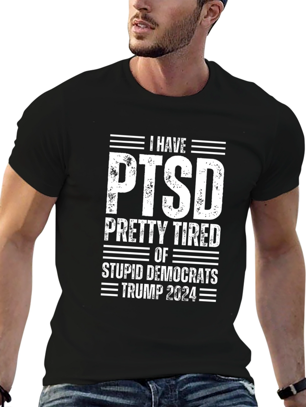 Political Humor T-Shirt: PTSD Trump 2024