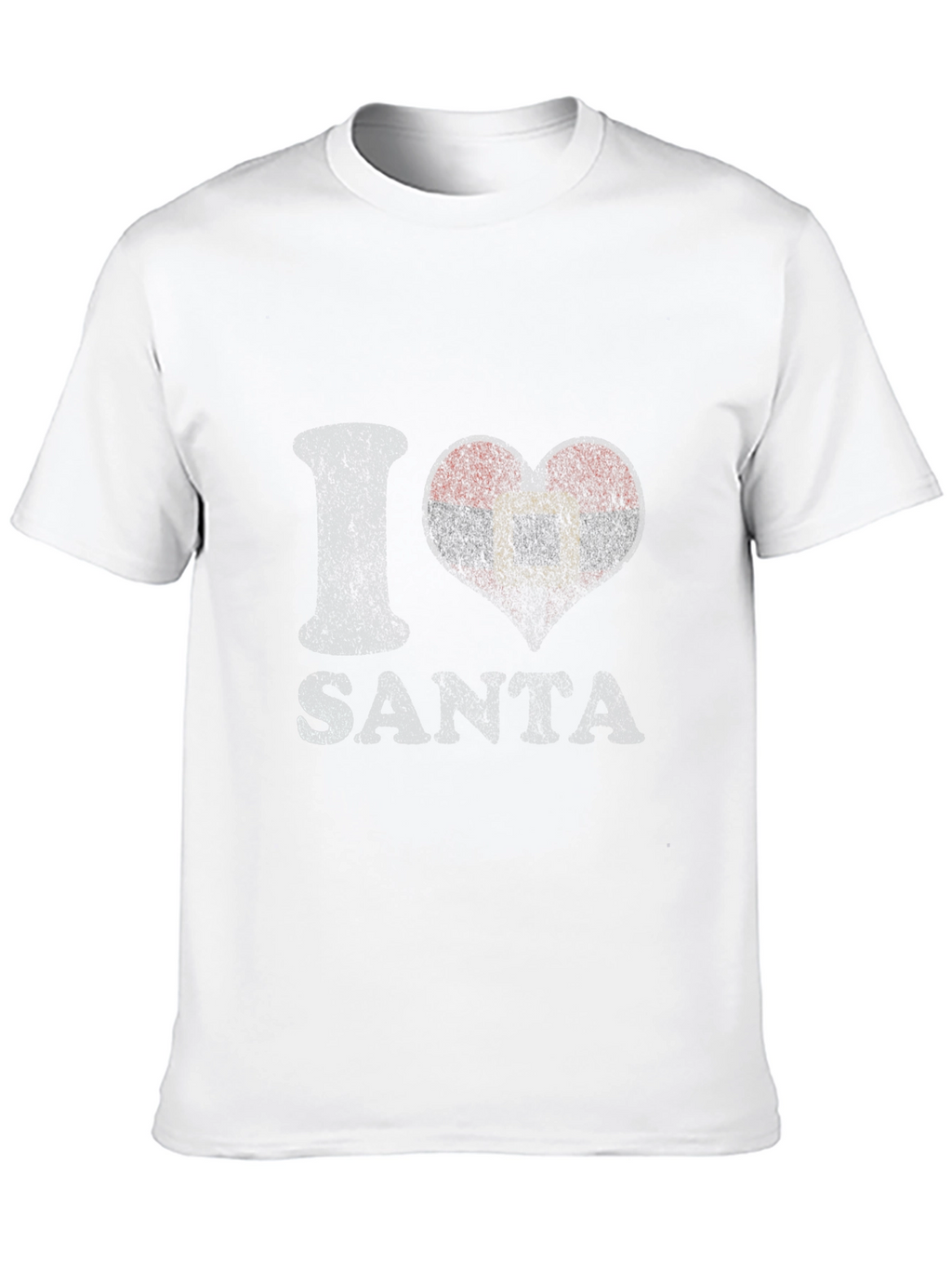 I Love Santa T-Shirt - Distressed Graphic Tee