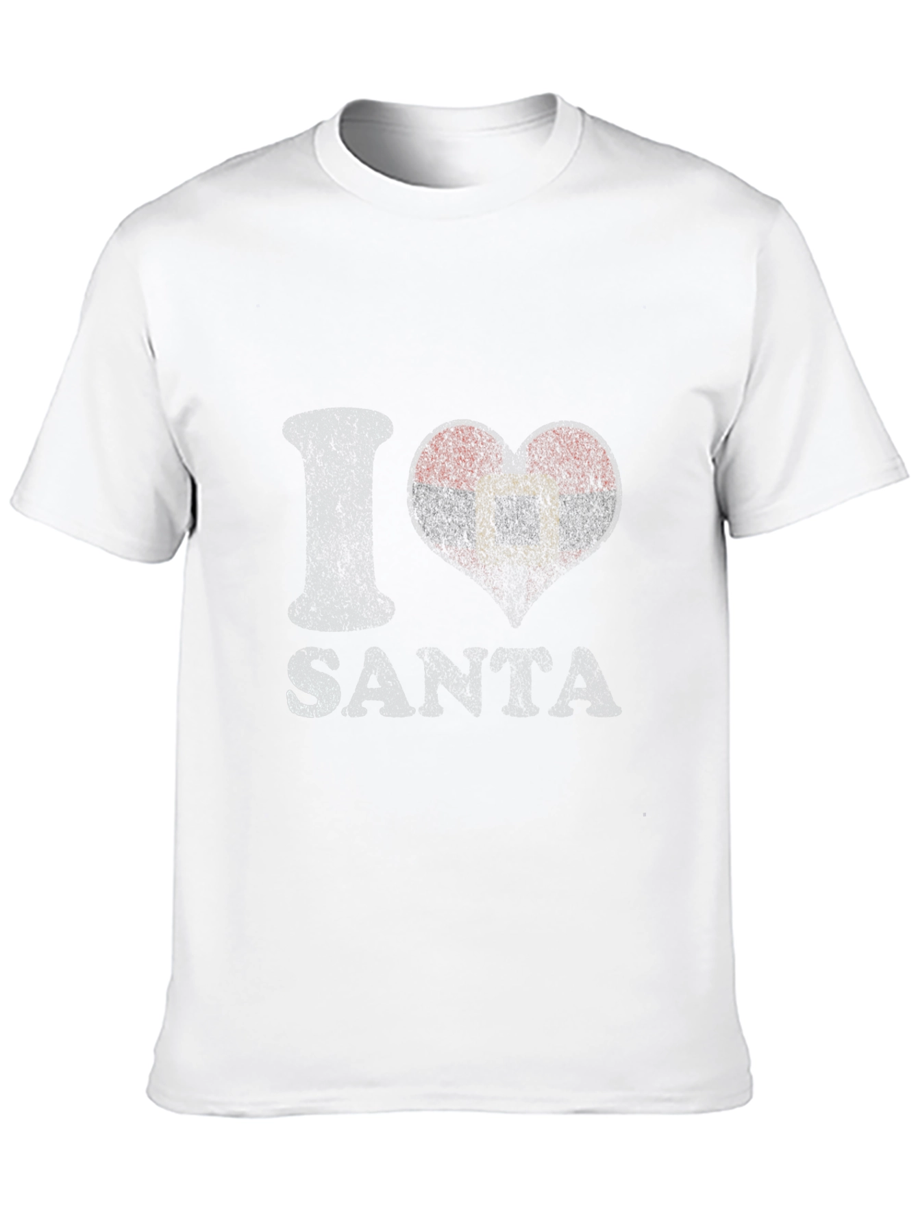 I Love Santa T-Shirt - Distressed Graphic Tee