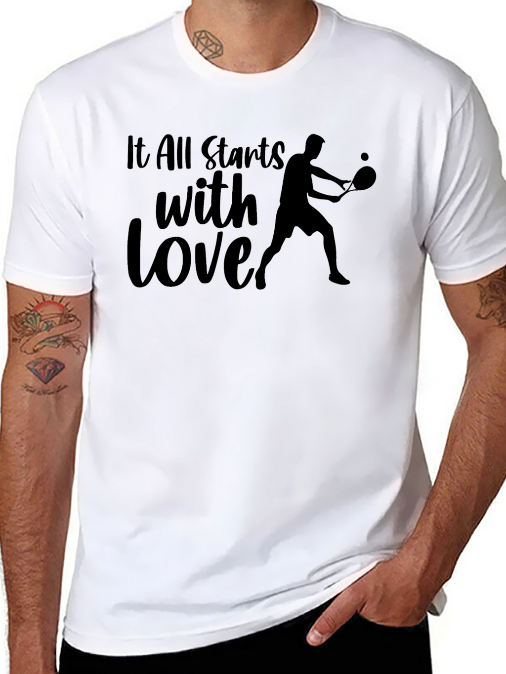 Tennis Love Graphic Tee - All Starts with Love