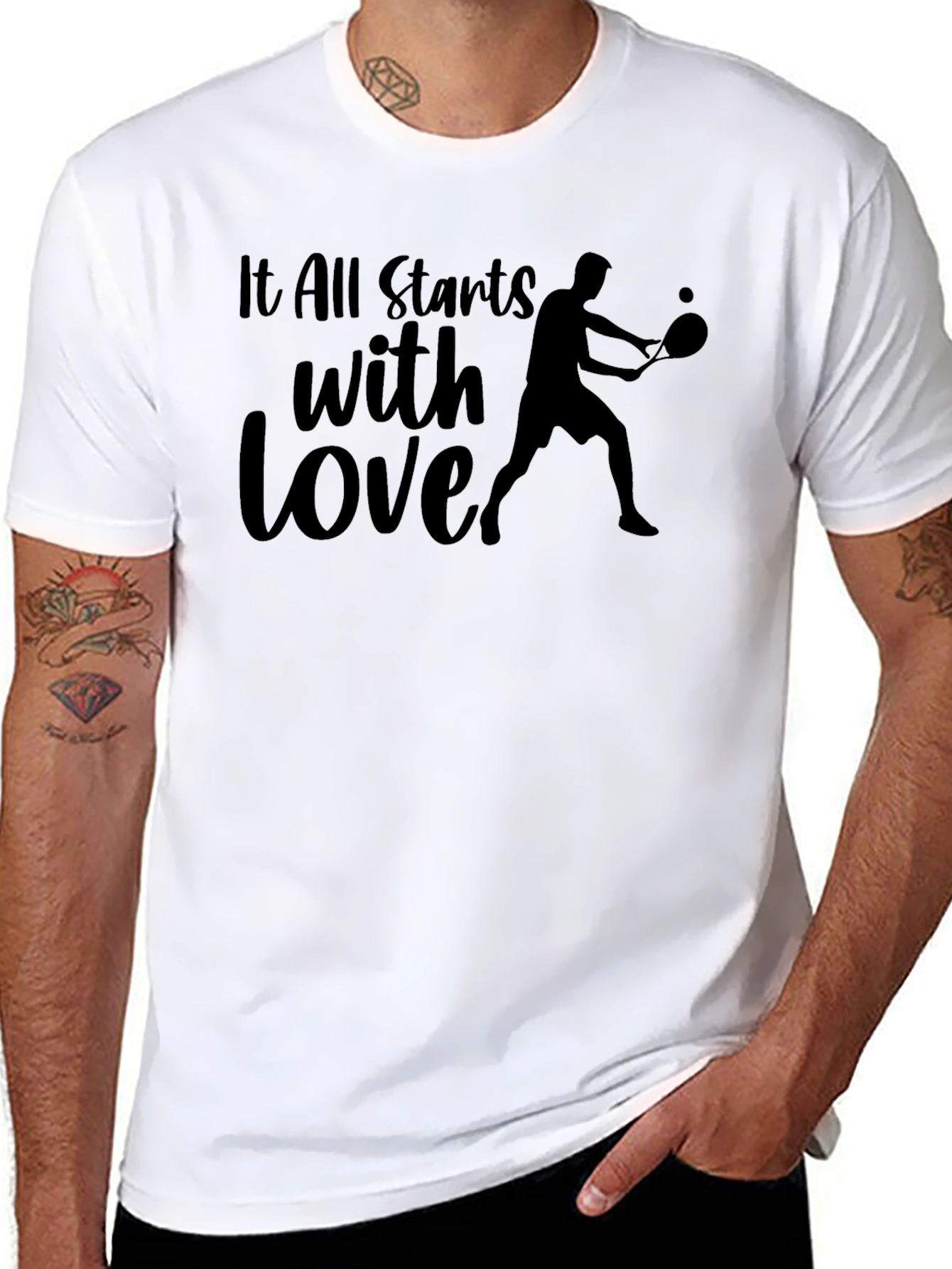 Tennis Love Graphic Tee - All Starts with Love