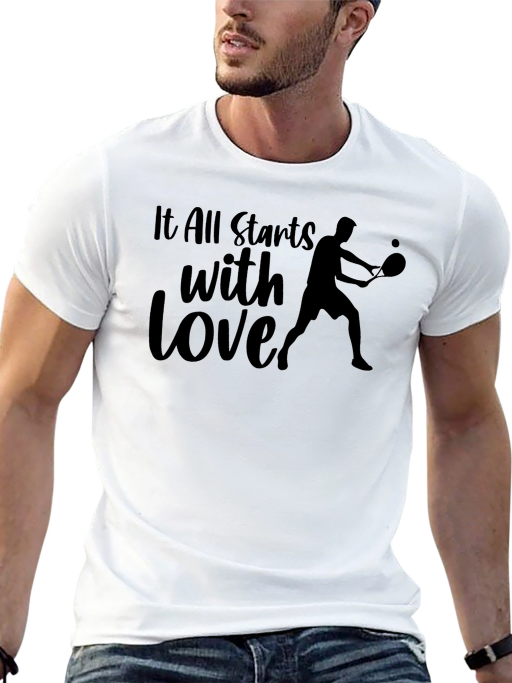 Tennis Love Graphic Tee - All Starts with Love