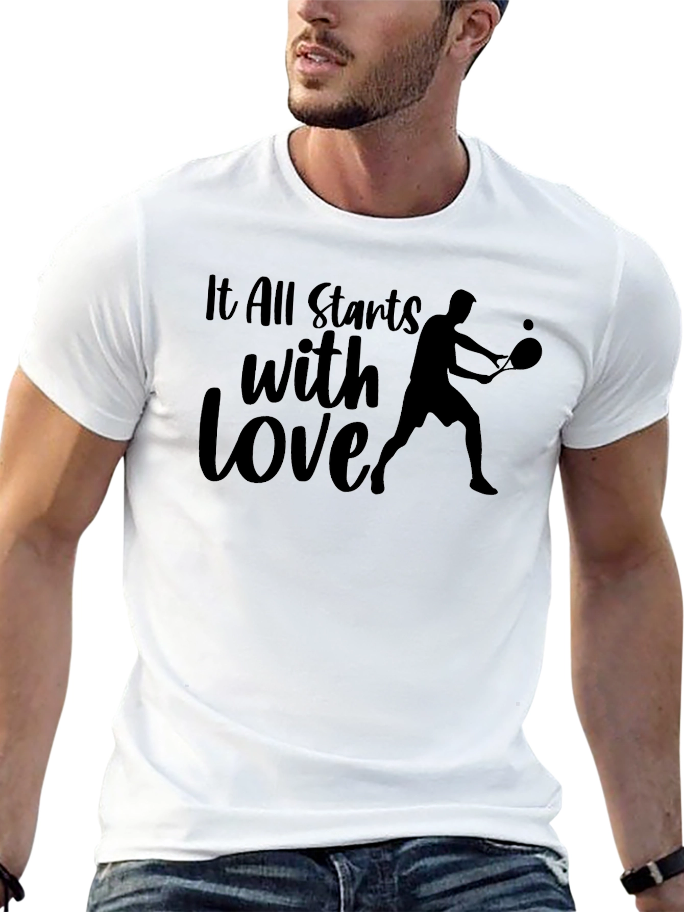 Tennis Love Graphic Tee - All Starts with Love