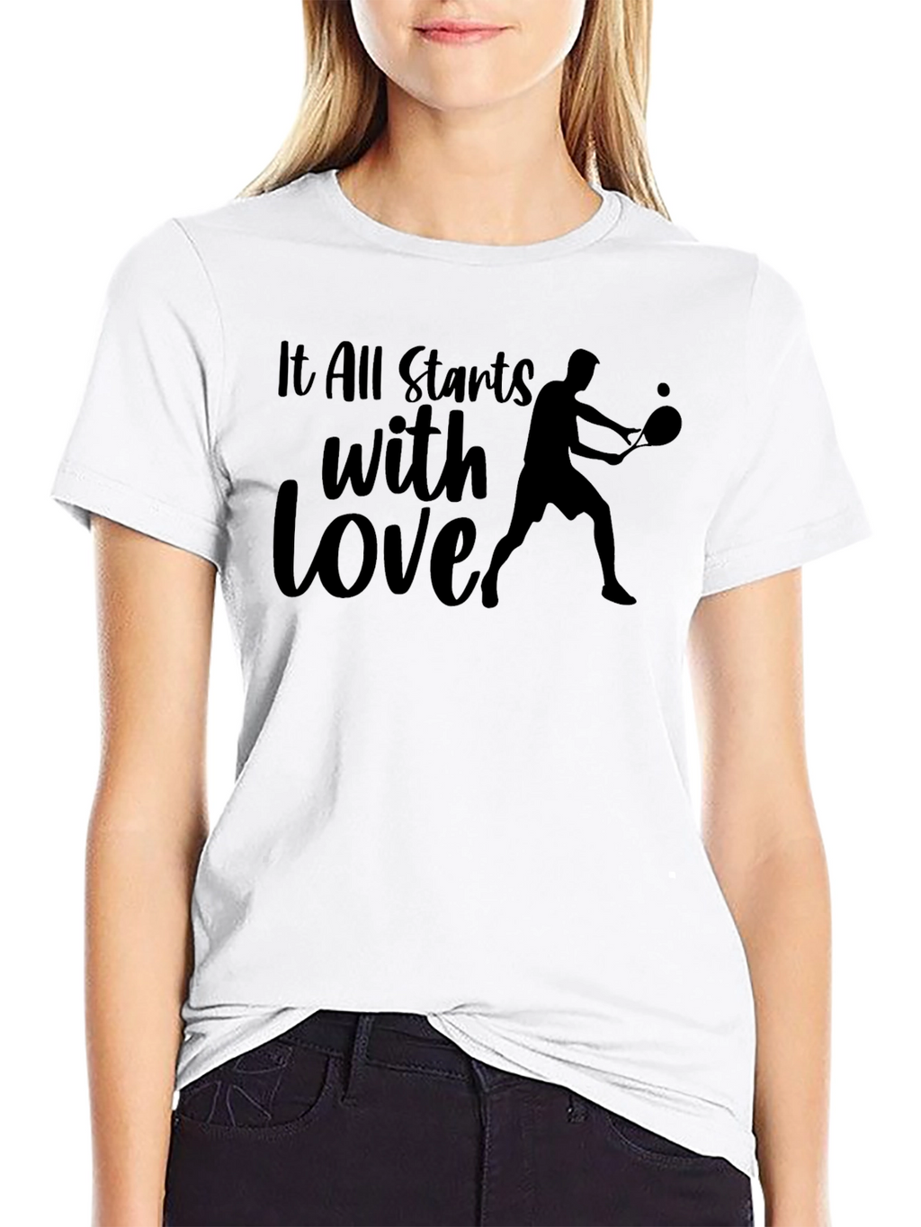 Tennis Love Graphic Tee - All Starts with Love