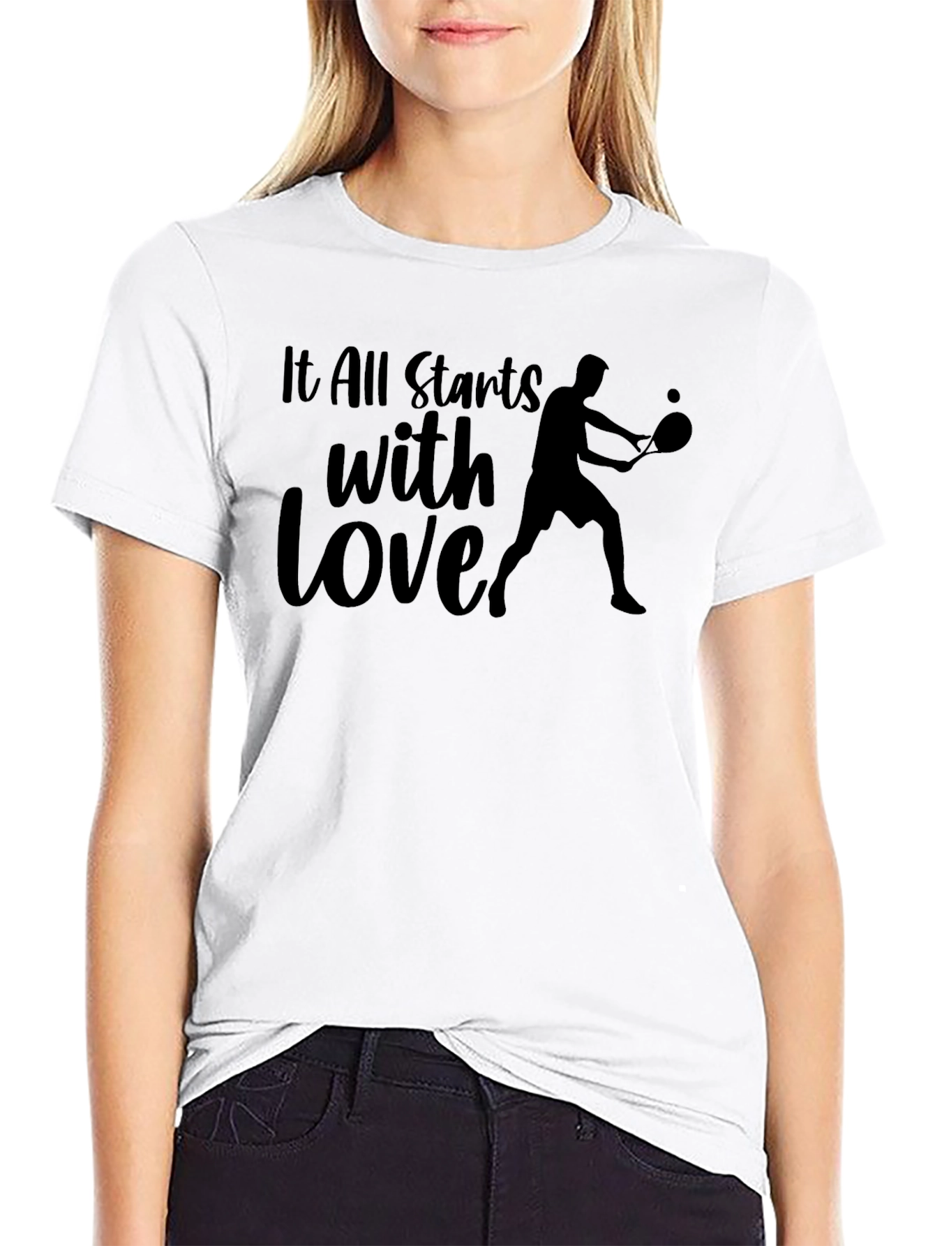 Tennis Love Graphic Tee - All Starts with Love