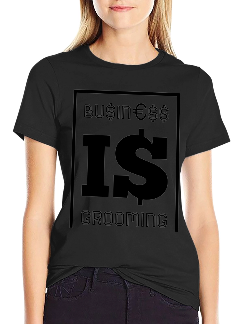 Business Is Grooming T-Shirt - Black Graphic Tee