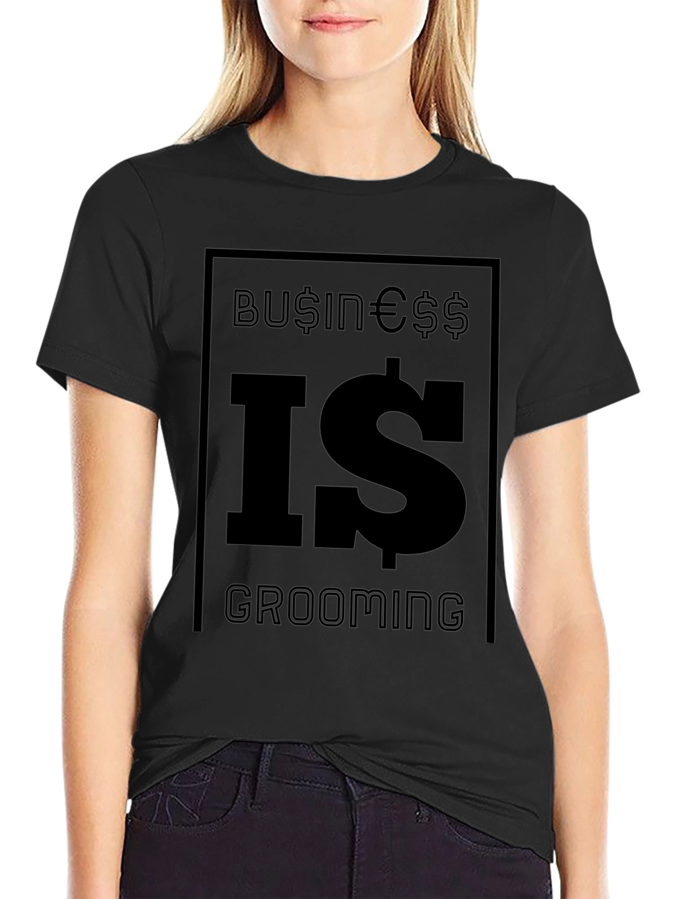 Business Is Grooming T-Shirt - Black Graphic Tee