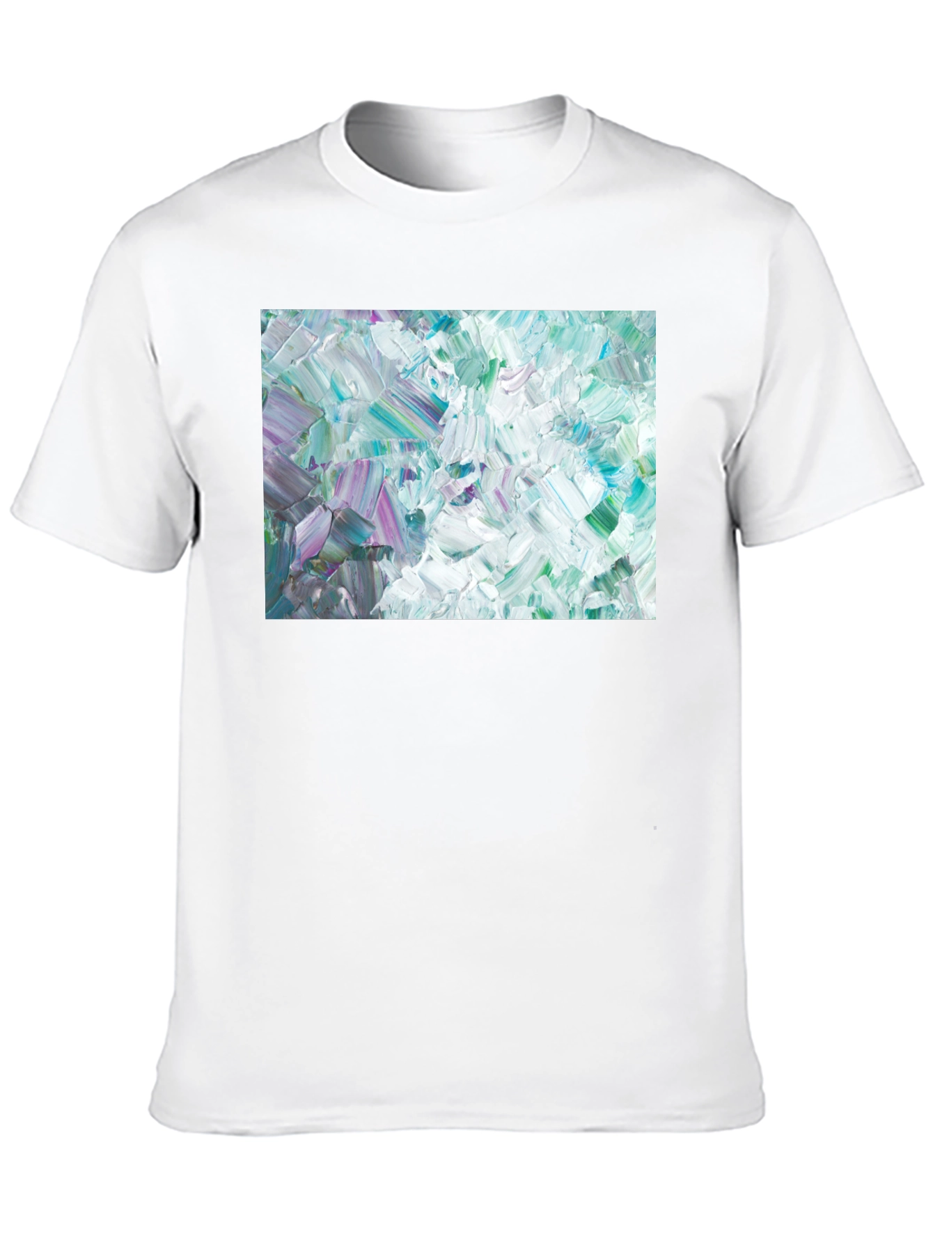 Abstract Art Crew Neck Tee - Modern Expression