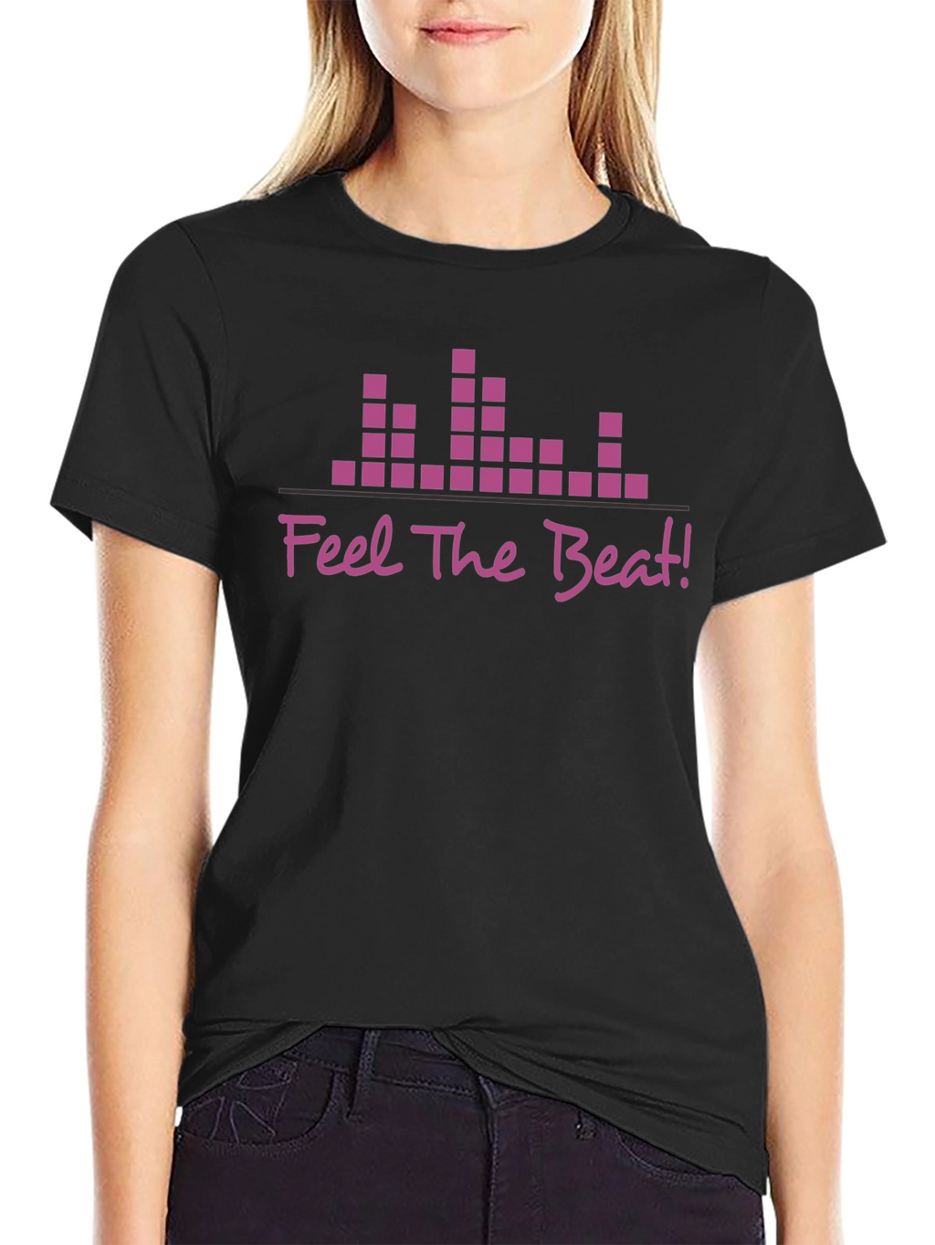 Feel The Beat Graphic T-Shirt - Black