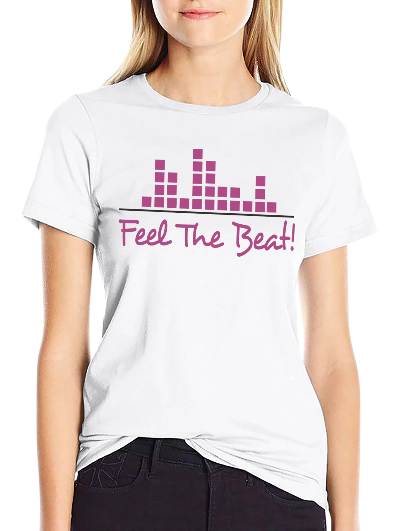 Feel The Beat Graphic T-Shirt - Black