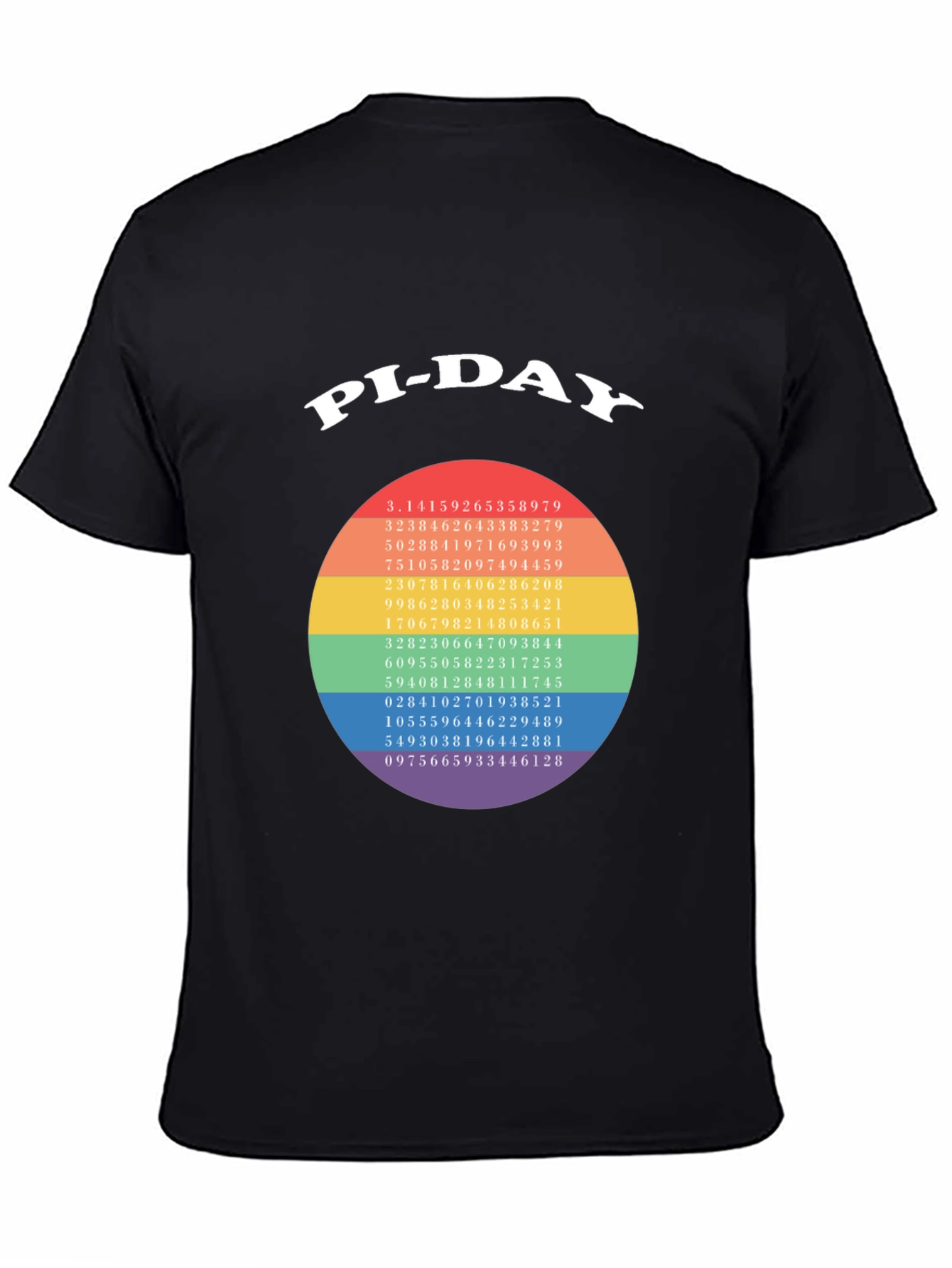 Pi-Day T-Shirt - Math Geek Rainbow Pi Number Tee