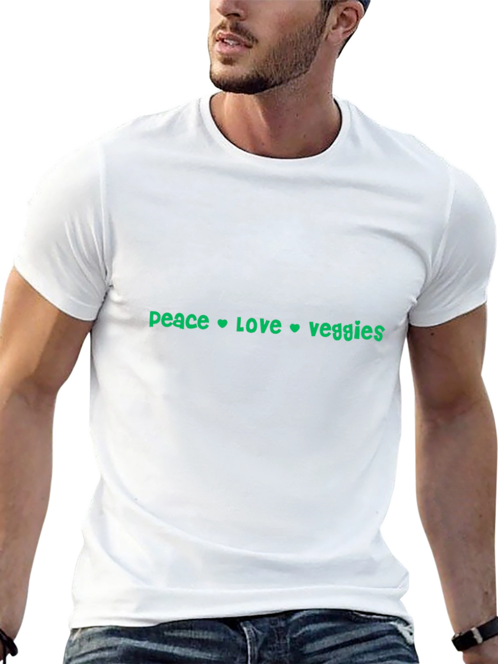 Peace Love Veggies Graphic T-Shirt
