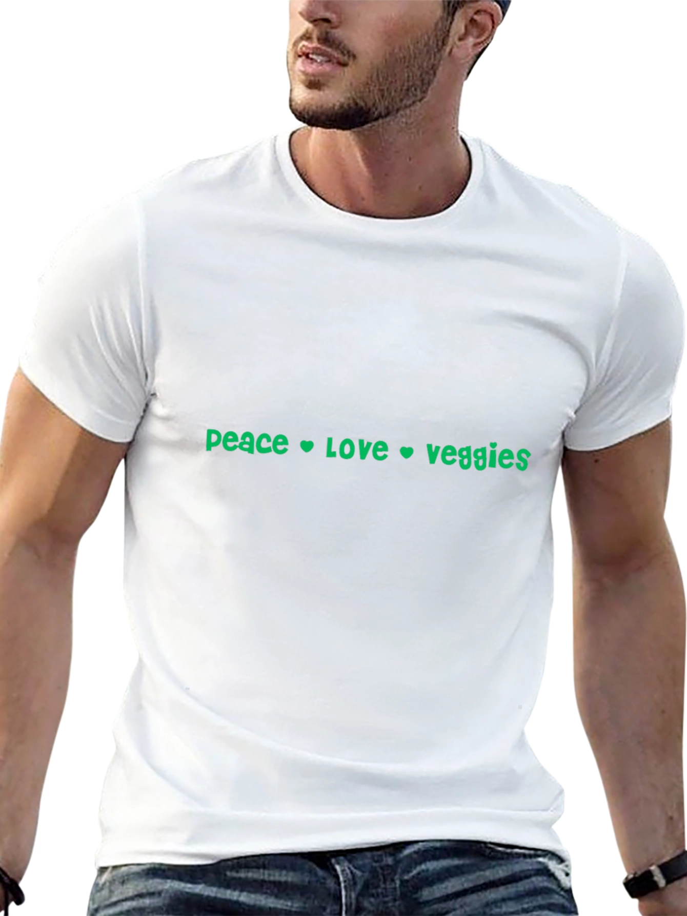 Peace Love Veggies Graphic T-Shirt