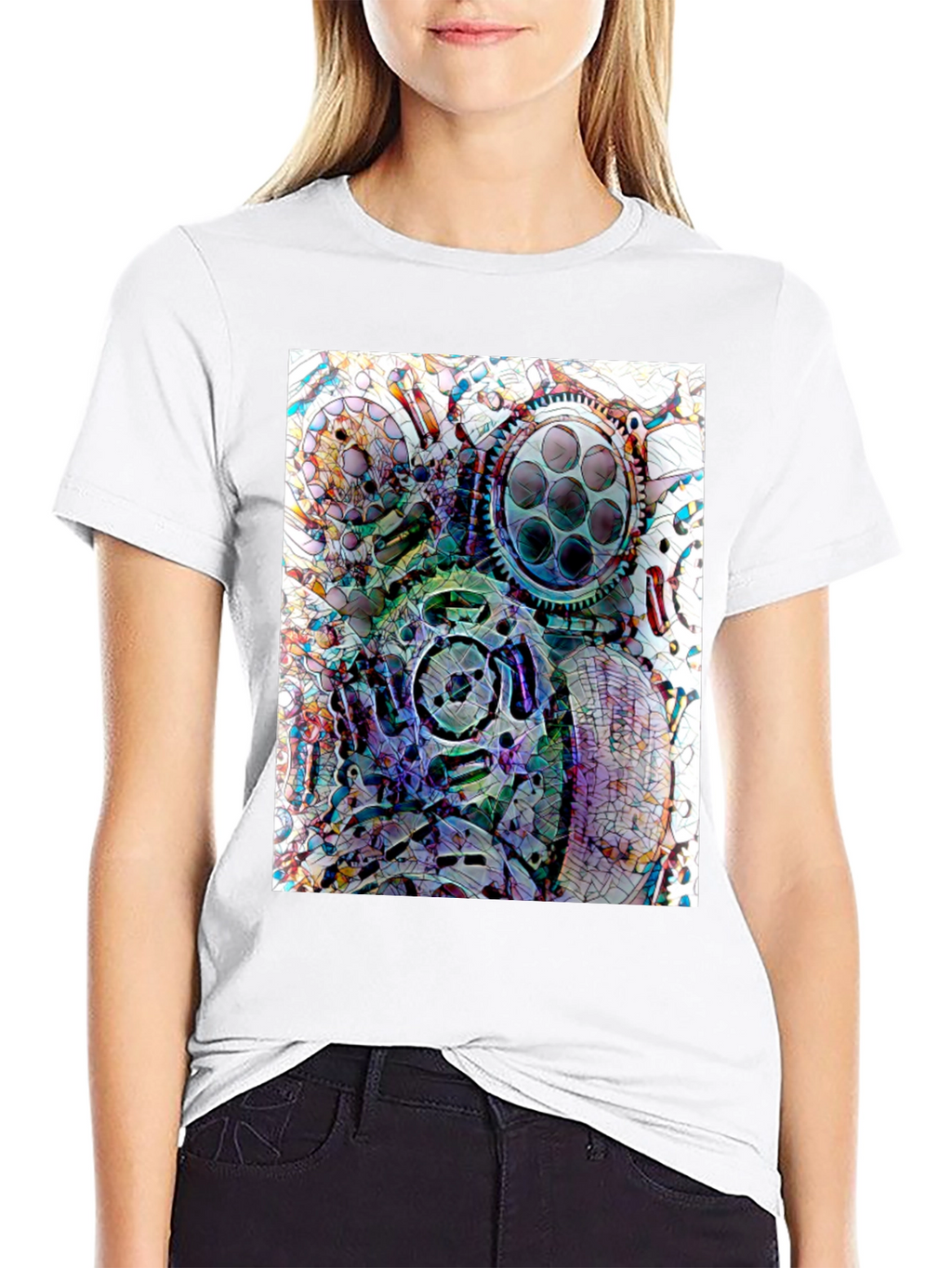 Abstract Gas Mask Graphic Tee