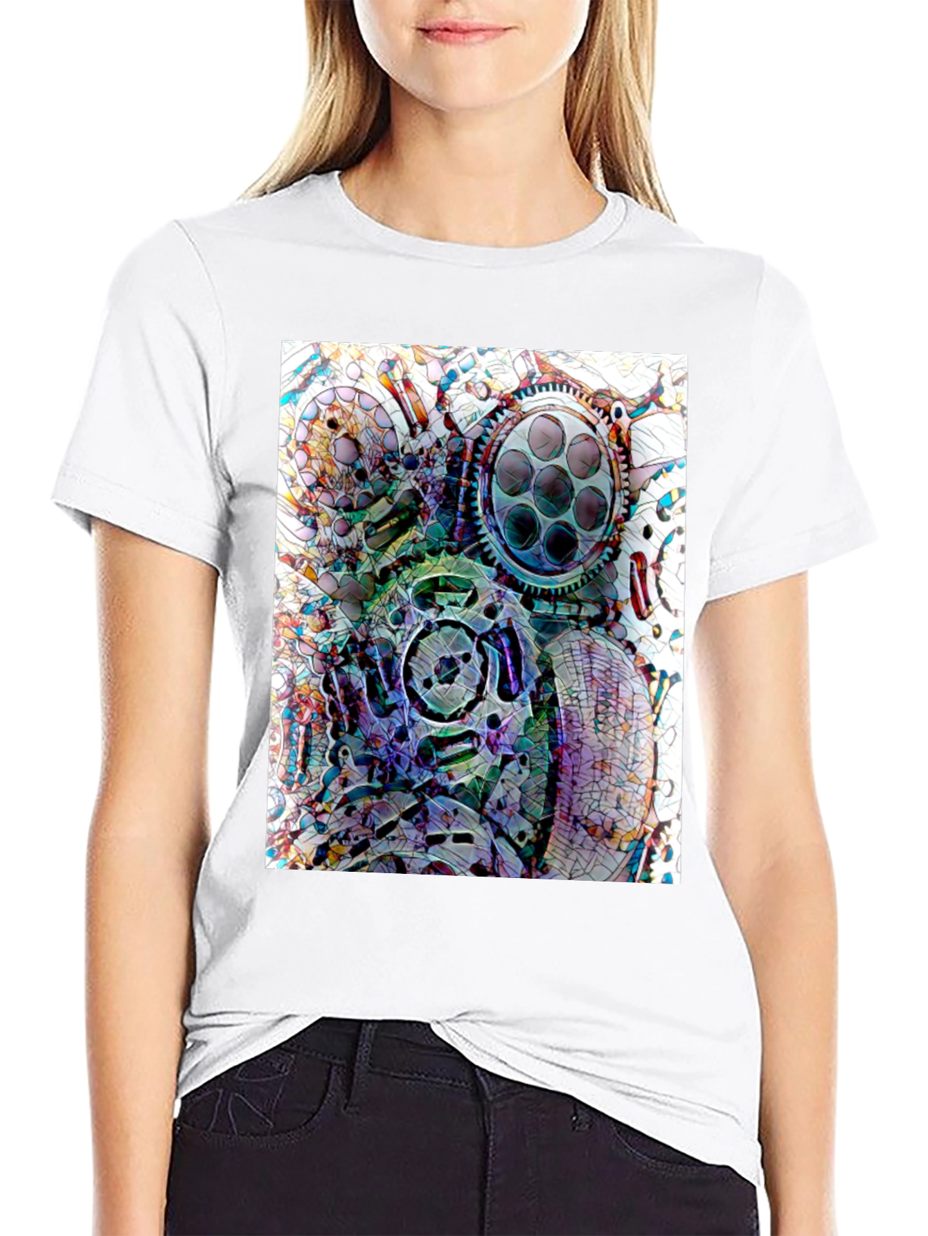 Abstract Gas Mask Graphic Tee