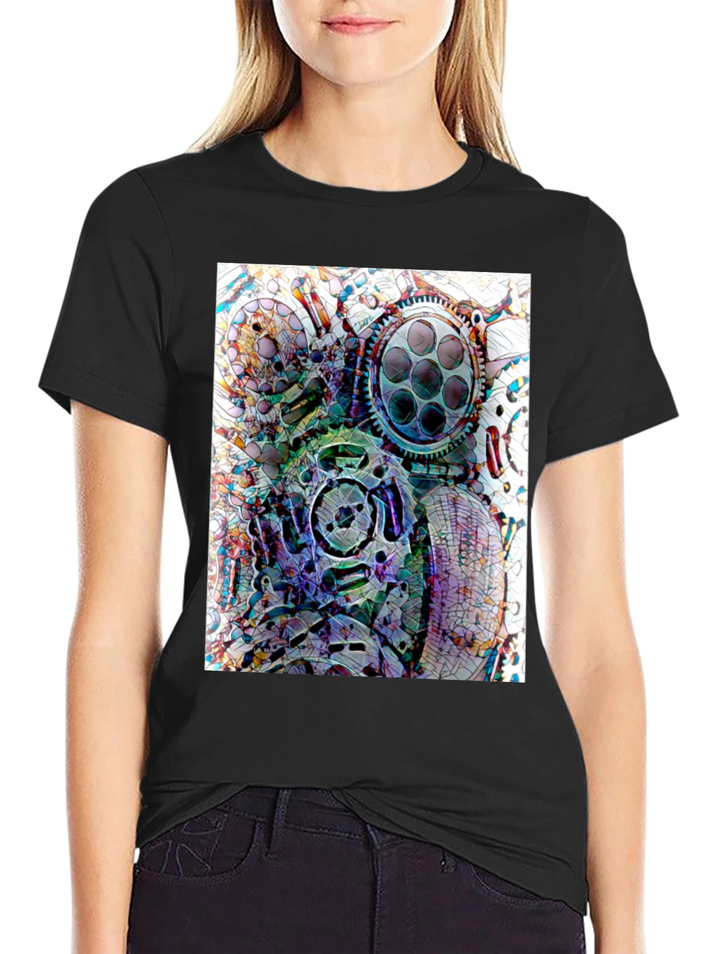 Abstract Gas Mask Graphic Tee