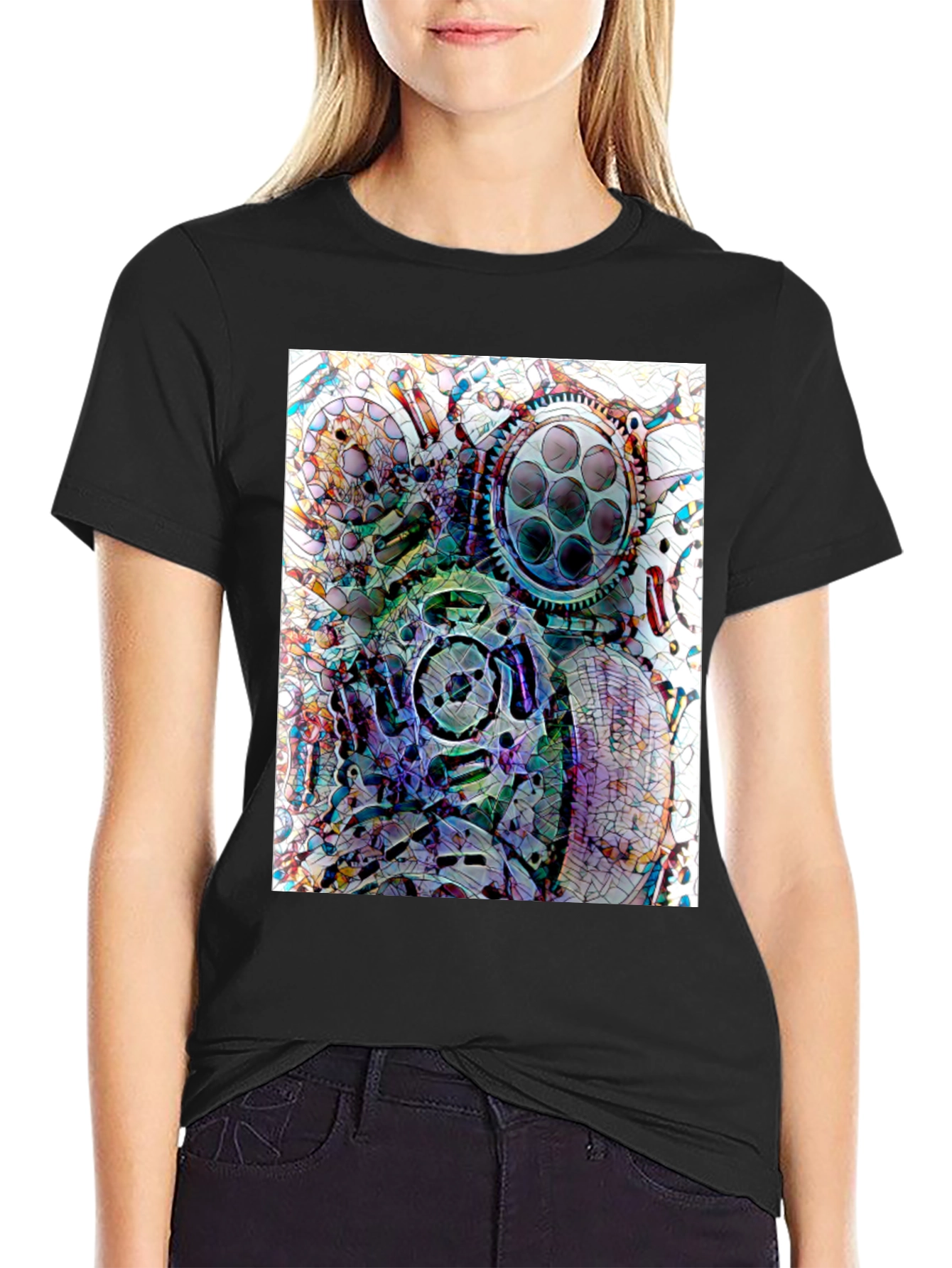 Abstract Gas Mask Graphic Tee