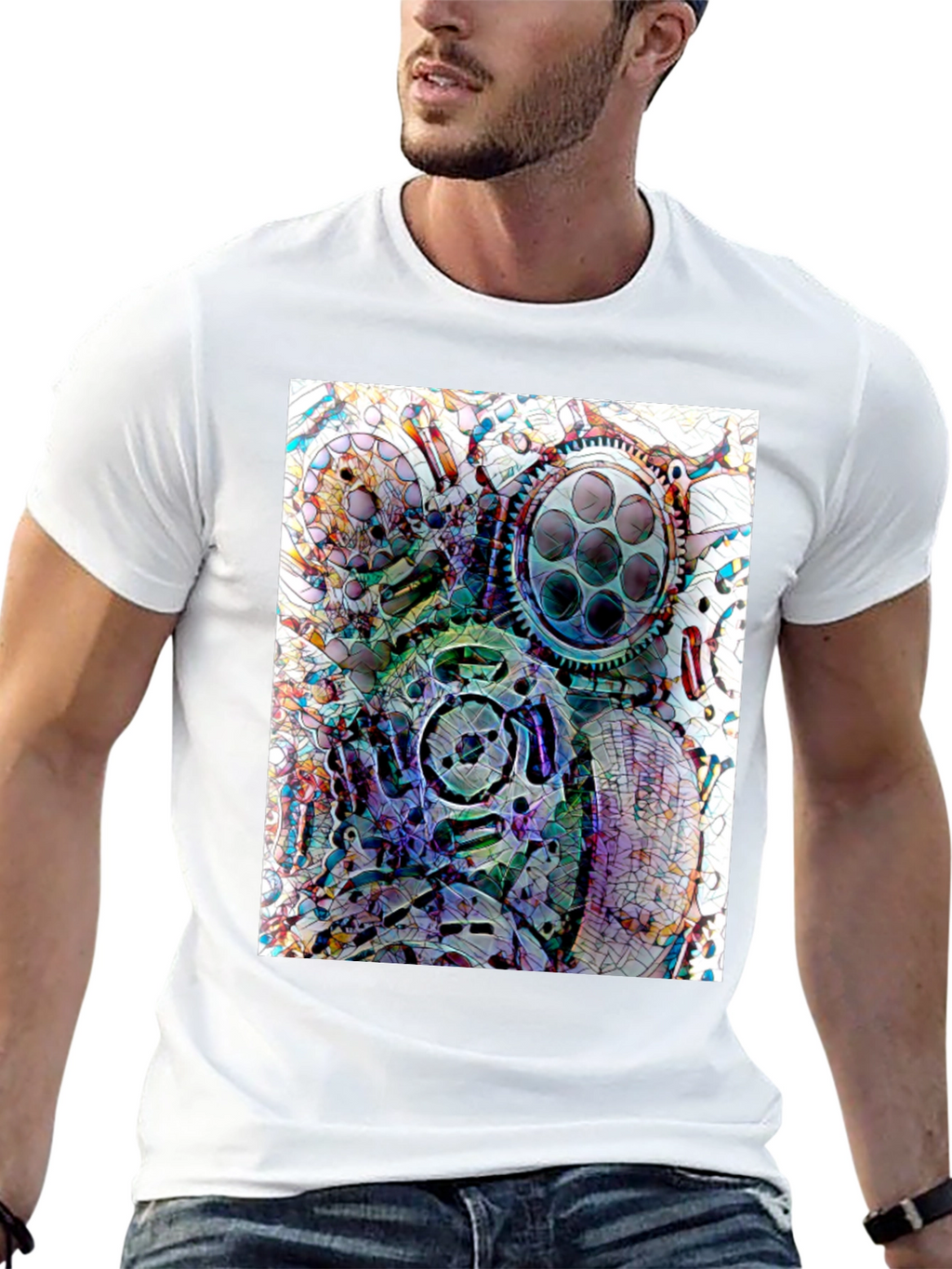 Abstract Gas Mask Graphic Tee