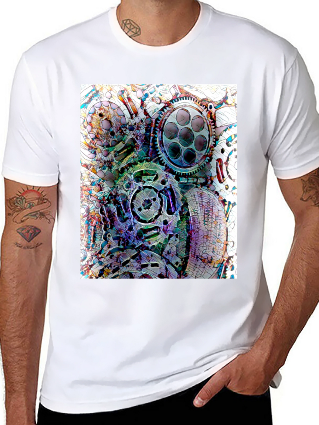 Abstract Gas Mask Graphic Tee