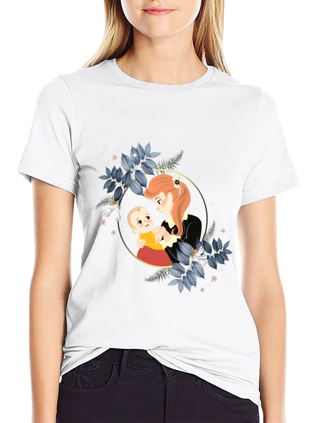 Mother & Baby Graphic Tee - Stylish Comfort