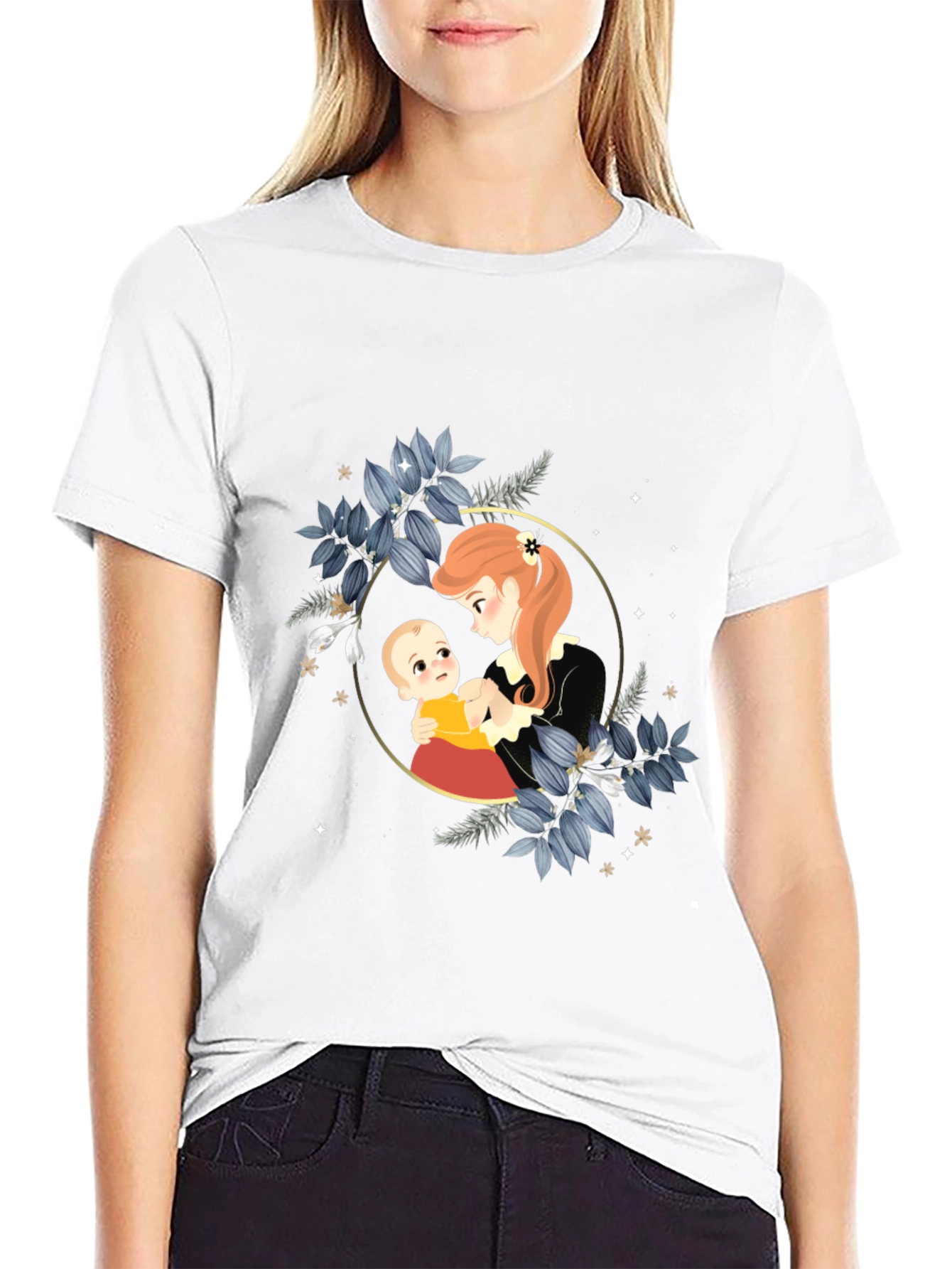 Mother & Baby Graphic Tee - Stylish Comfort