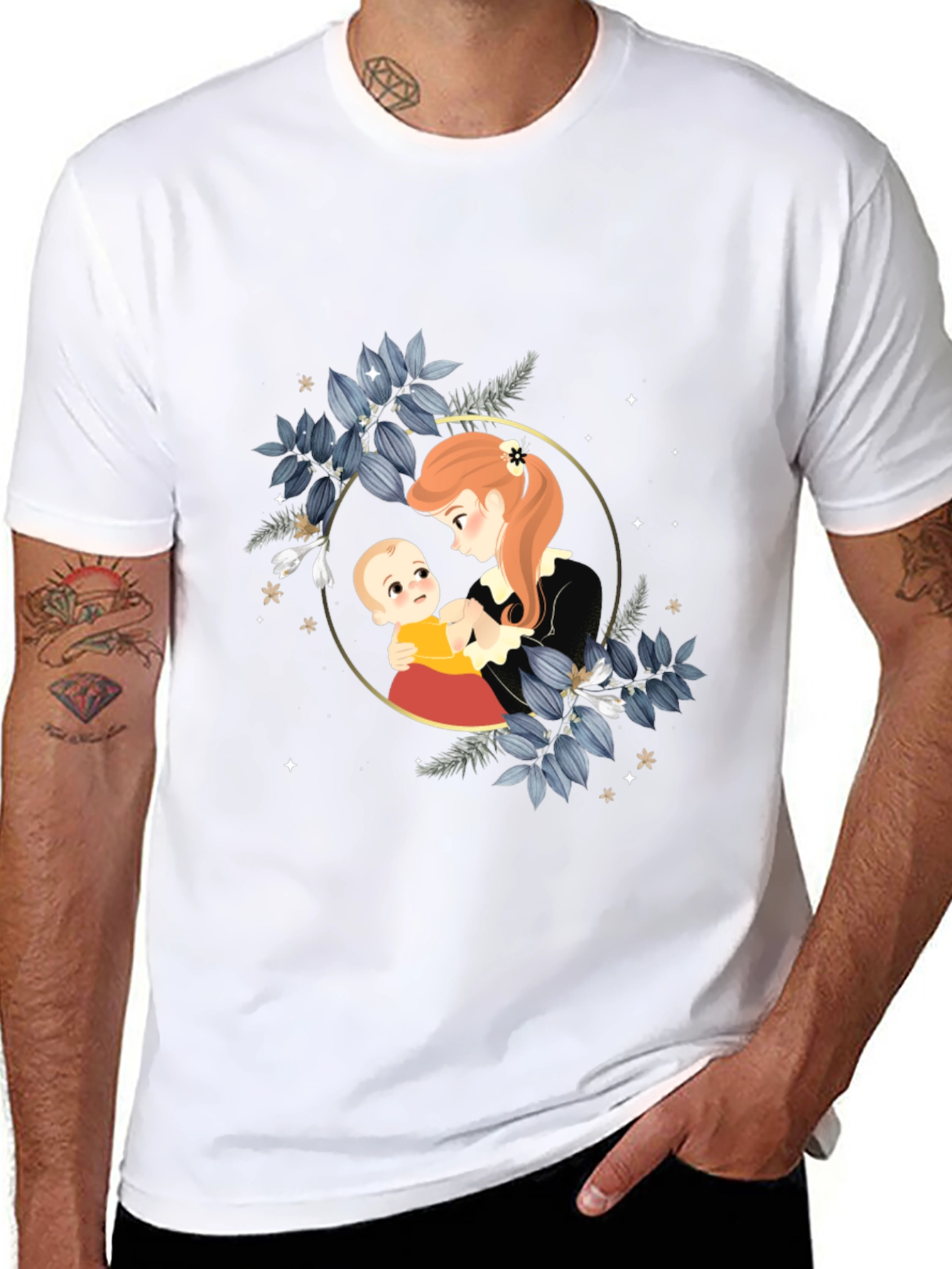 Mother & Baby Graphic Tee - Stylish Comfort