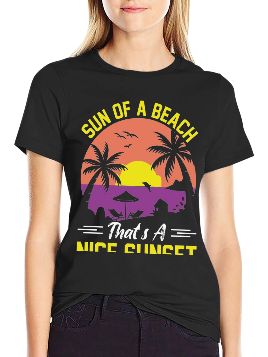 Sun of a Beach Nice Sunset Graphic Tee