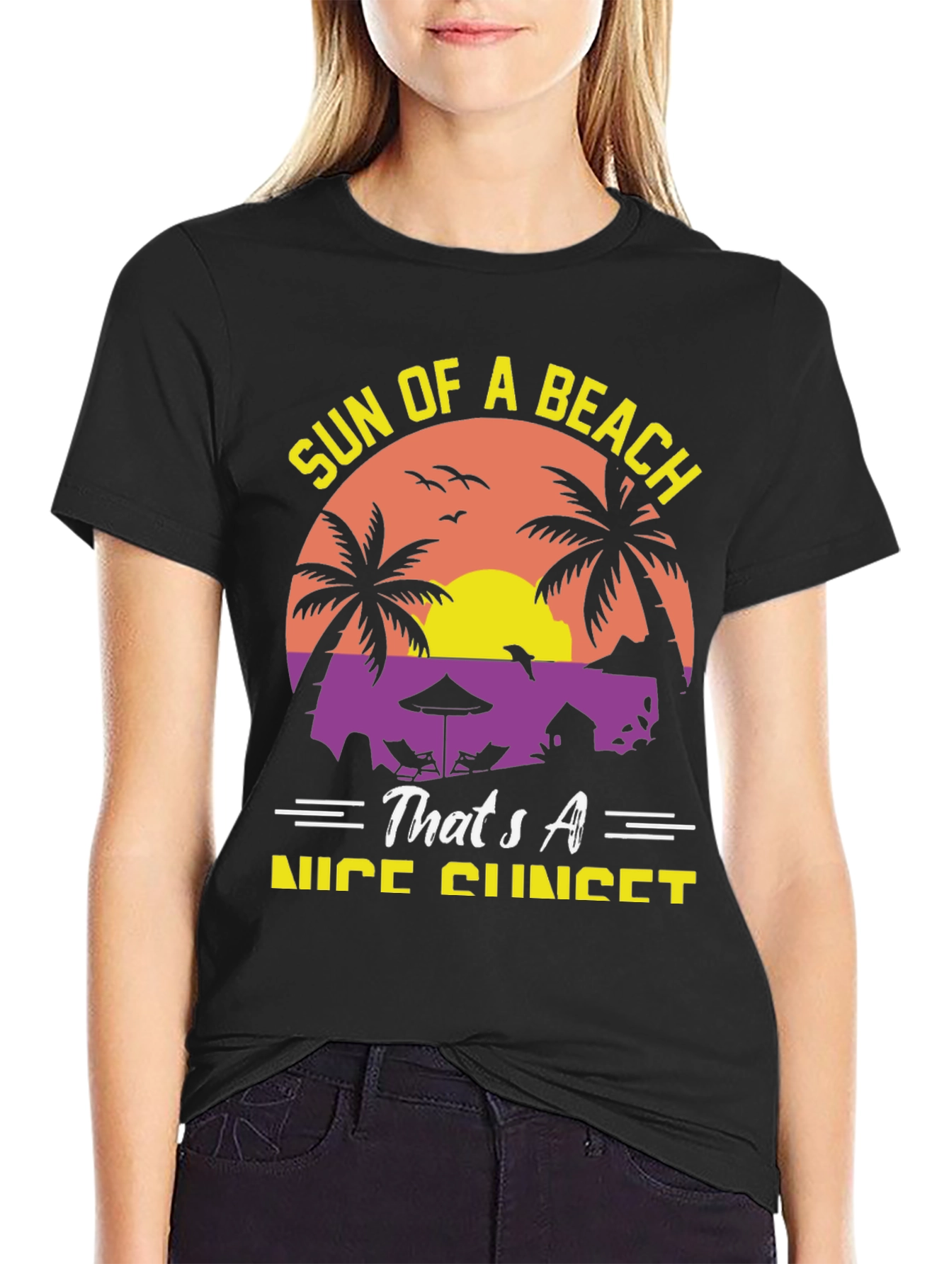 Sun of a Beach Nice Sunset Graphic Tee