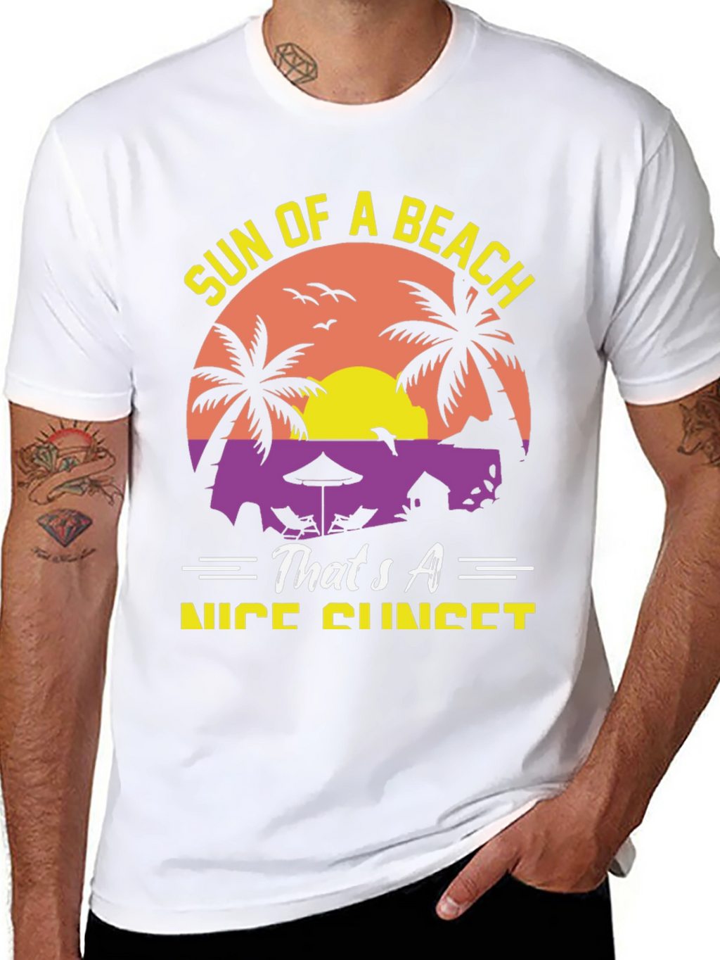 Sun of a Beach Nice Sunset Graphic Tee