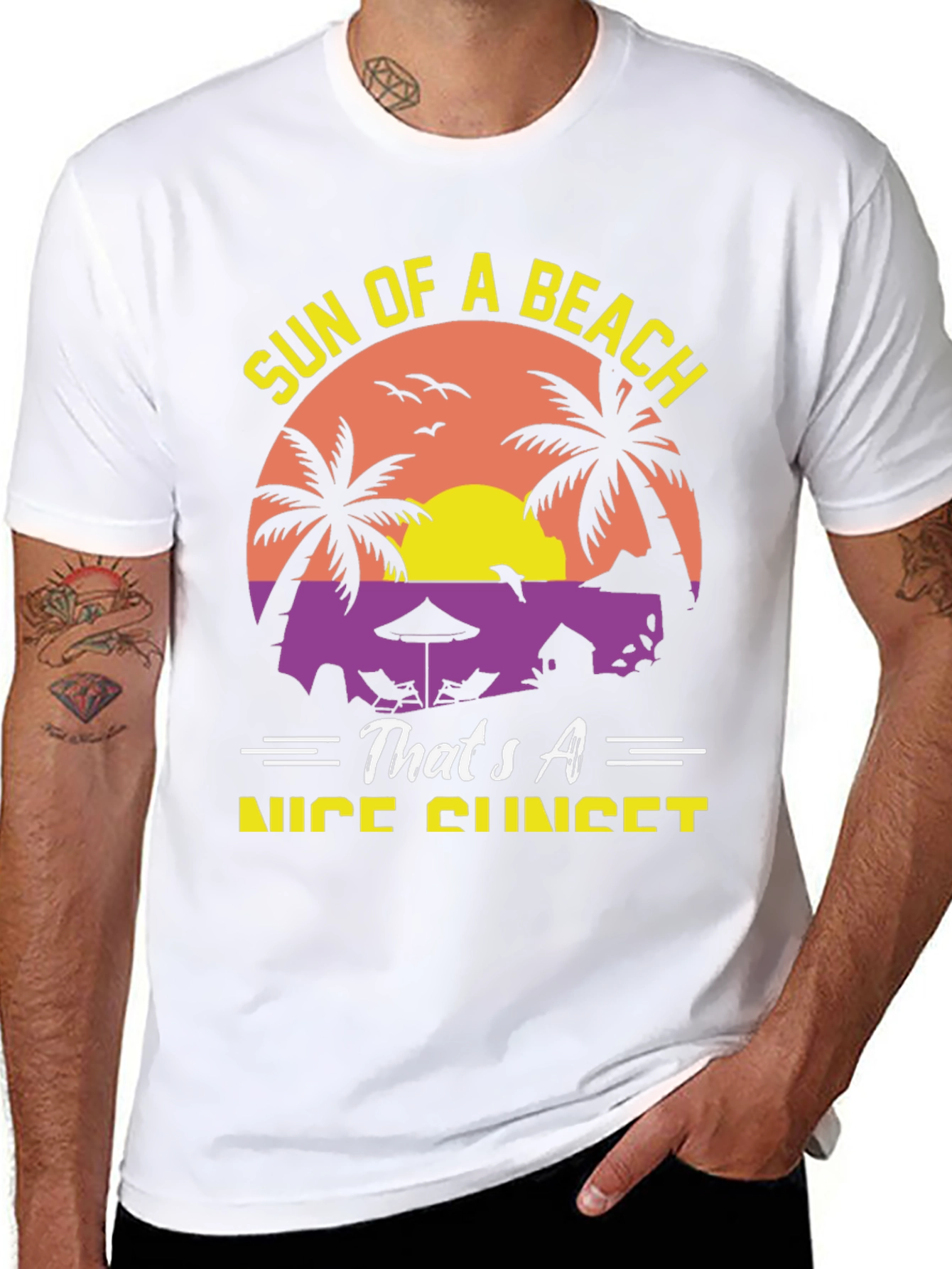 Sun of a Beach Nice Sunset Graphic Tee