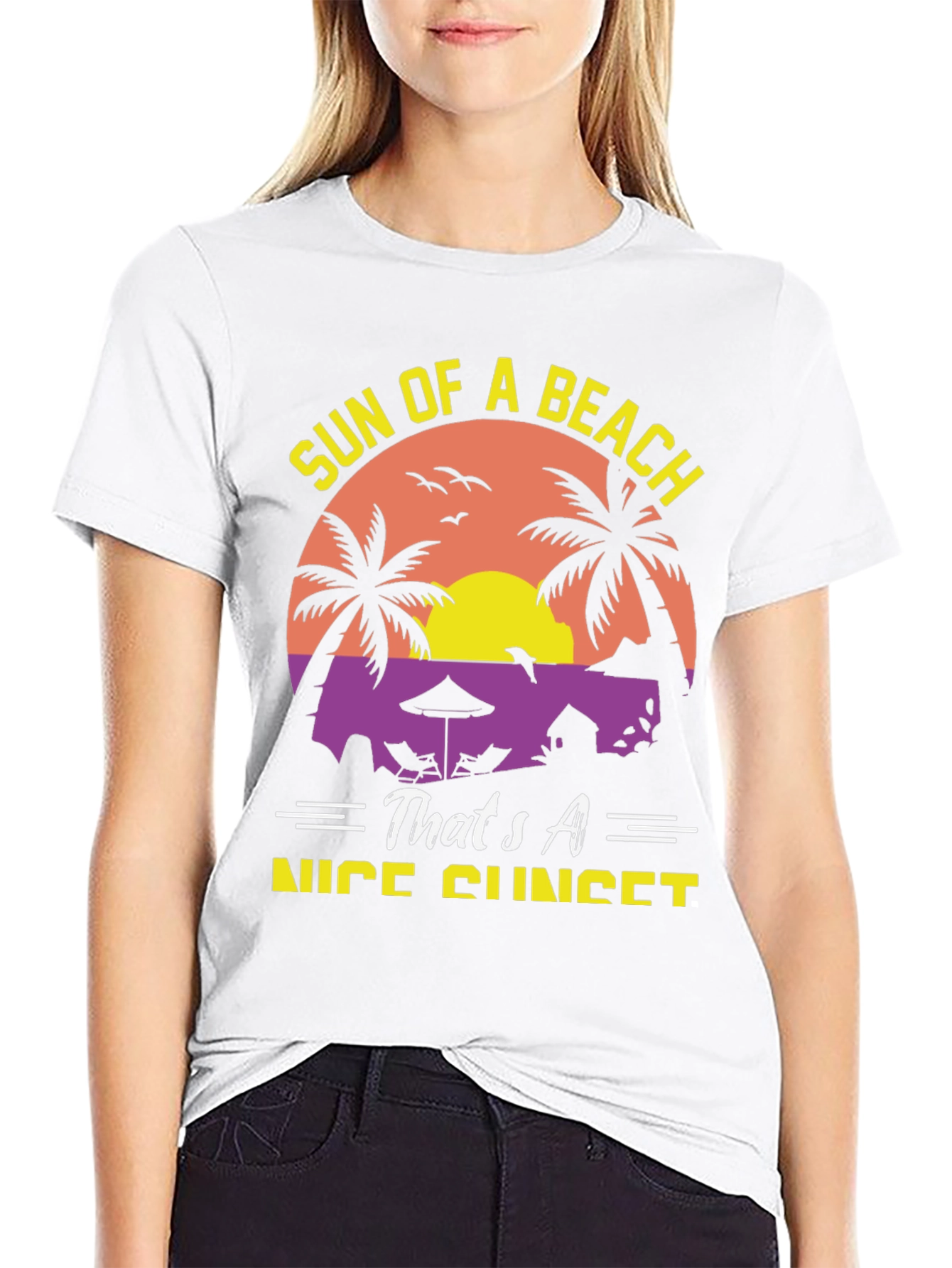Sun of a Beach Nice Sunset Graphic Tee