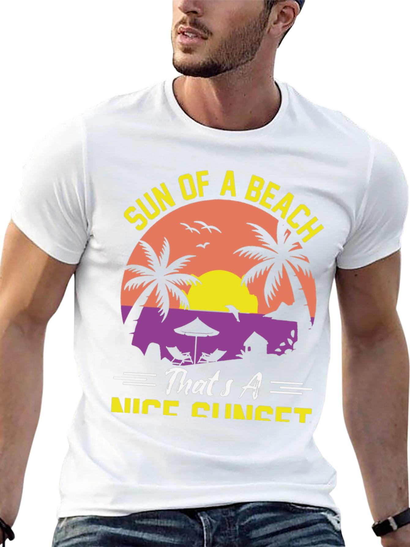 Sun of a Beach Nice Sunset Graphic Tee