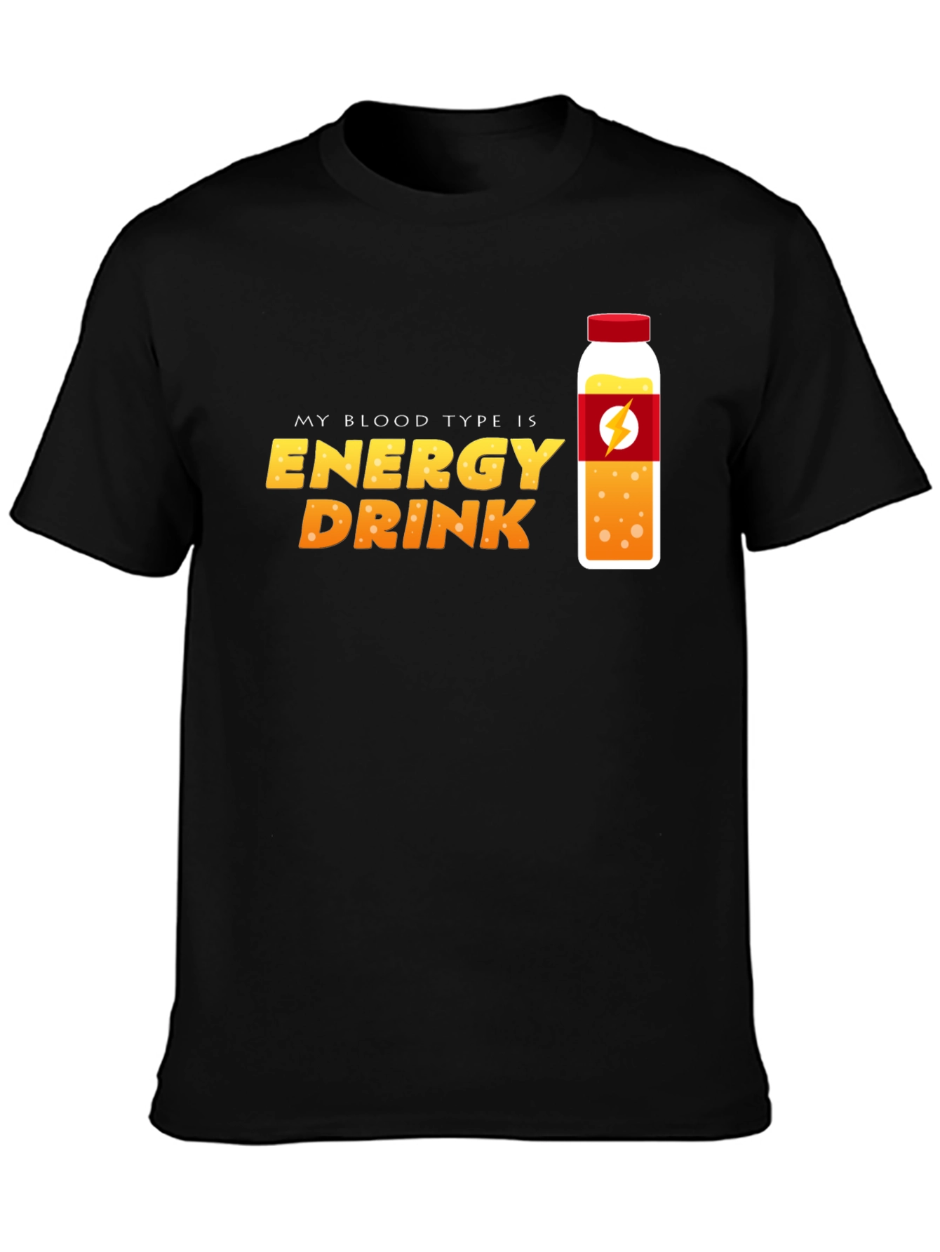 Energy Drink Blood Type T-Shirt - Novelty Graphic Tee