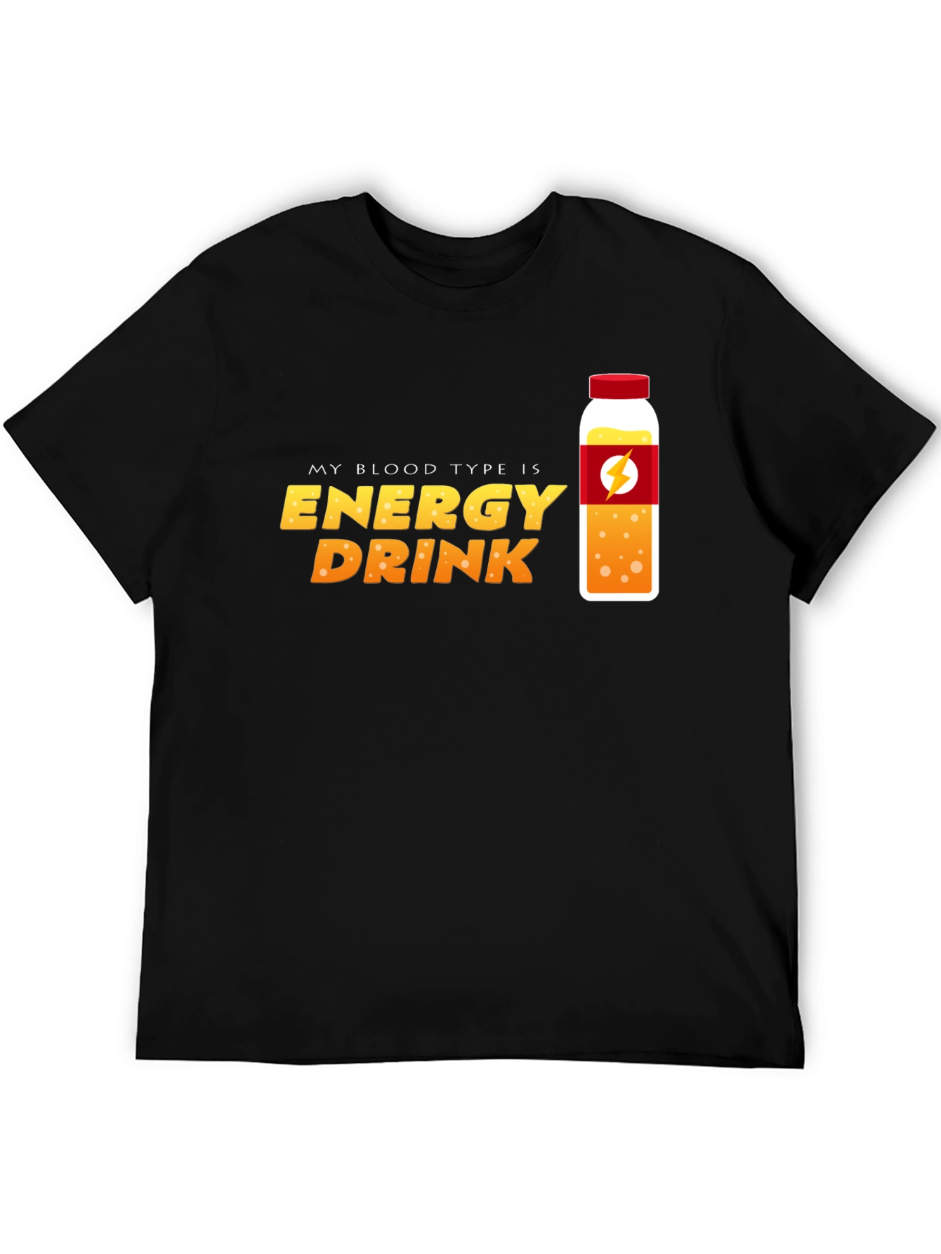 Energy Drink Blood Type T-Shirt - Novelty Graphic Tee