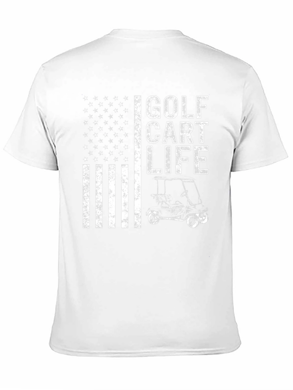 Golf Cart Life USA Flag Graphic Tee