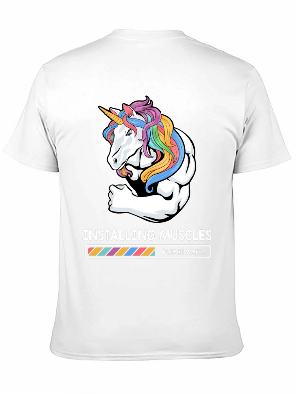 Unicorn Muscle Loading Black T-Shirt